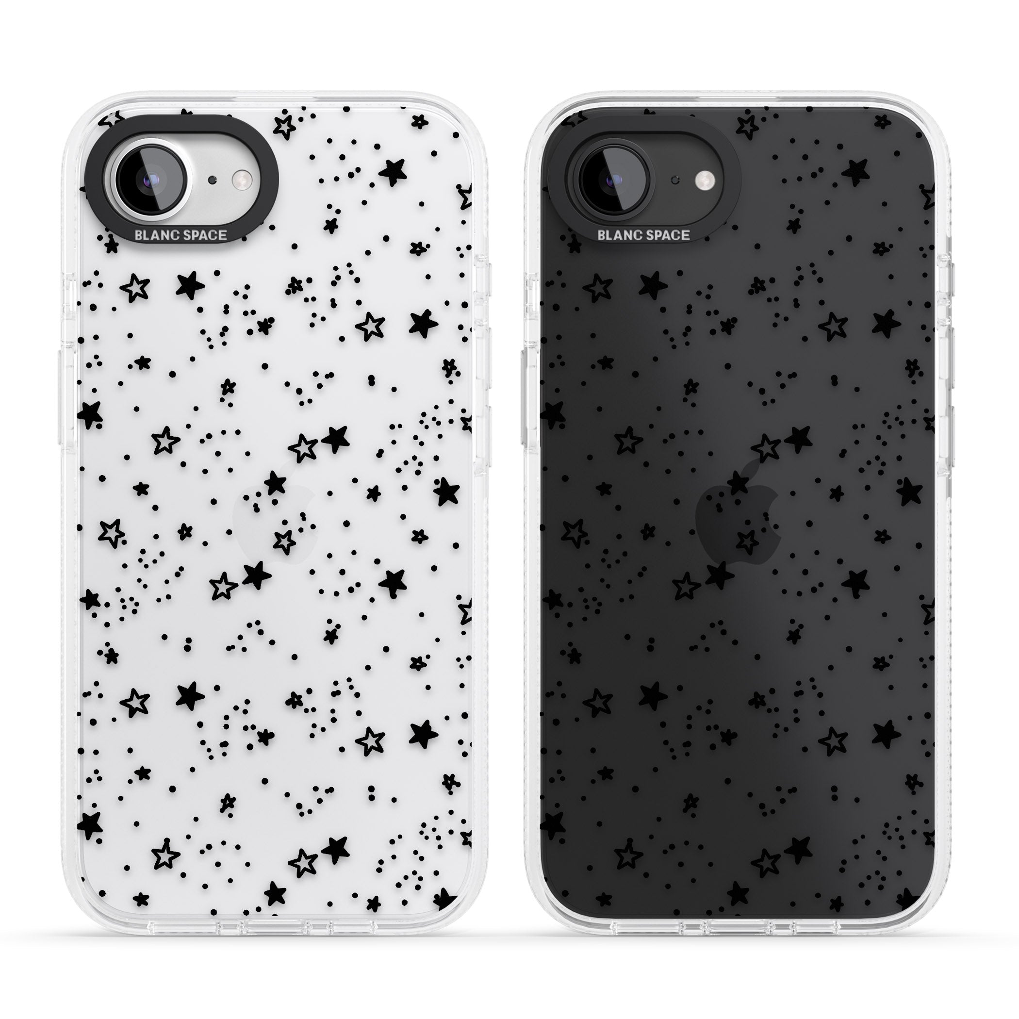 Mixed Stars iPhone 16e Clear Case Impact Air - Blanc Space