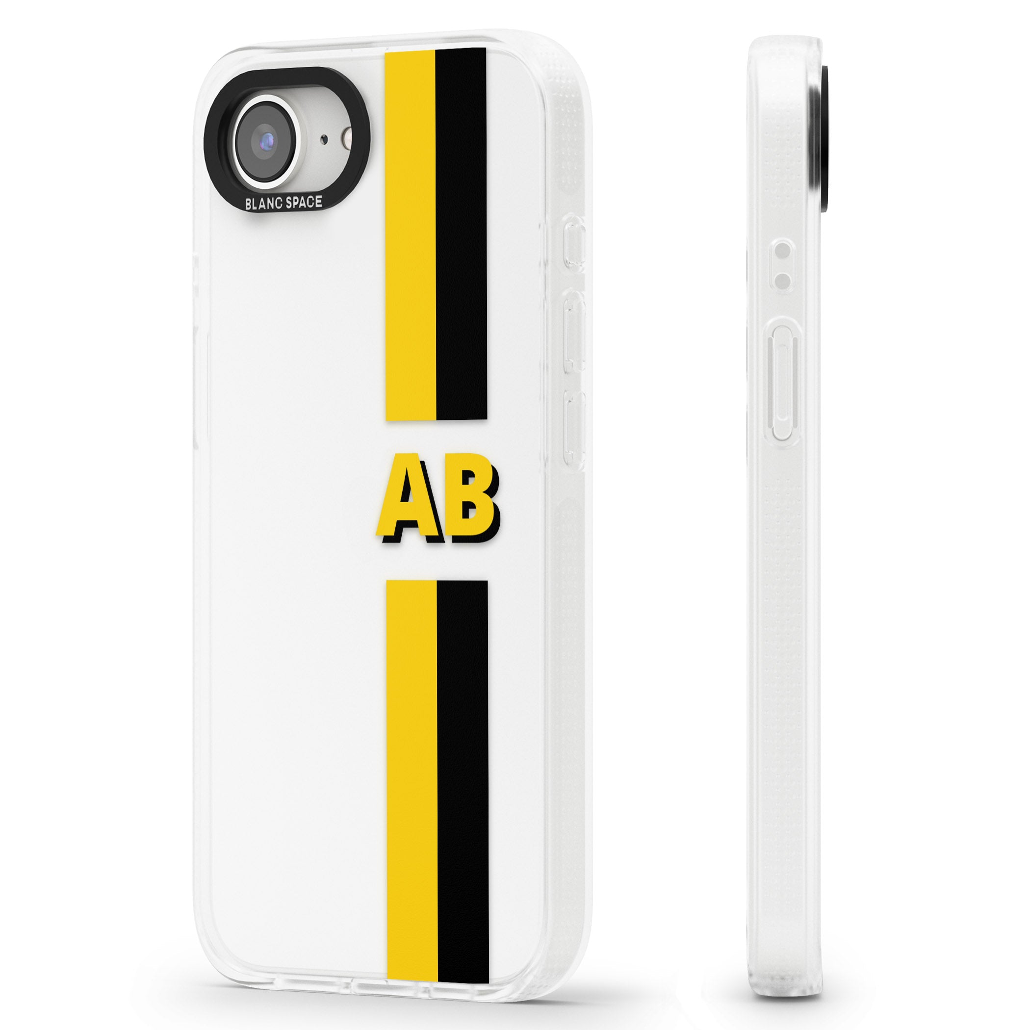 Personalised Clear Text 6F iPhone 16e Clear Case Impact Air - Blanc Space