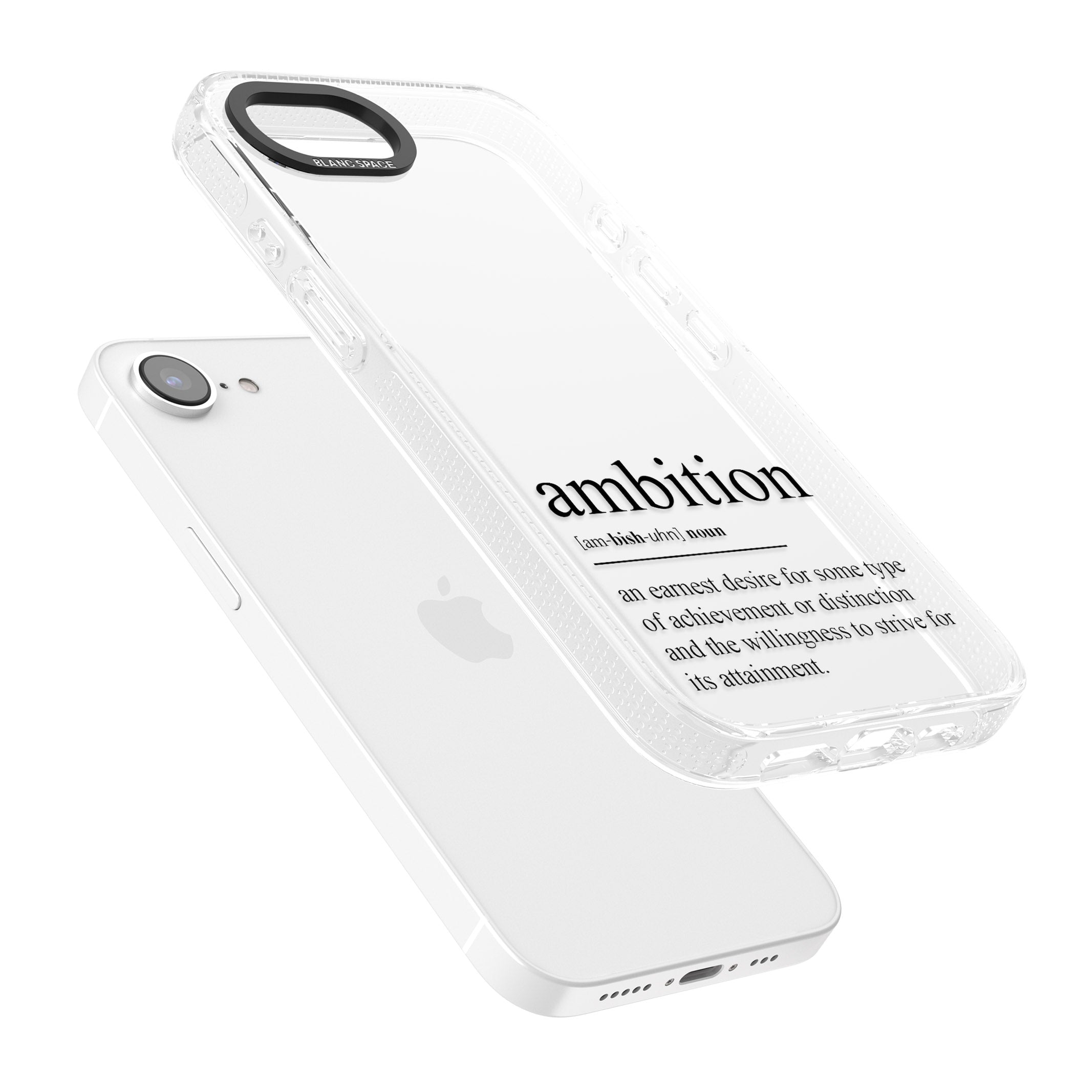 Ambition iPhone 16e Clear Case Impact Air - Blanc Space