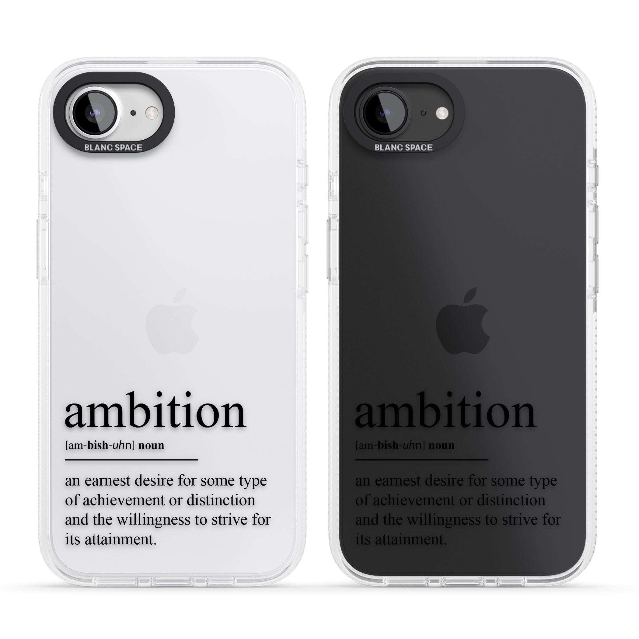 Ambition iPhone 16e Clear Case Impact Air - Blanc Space
