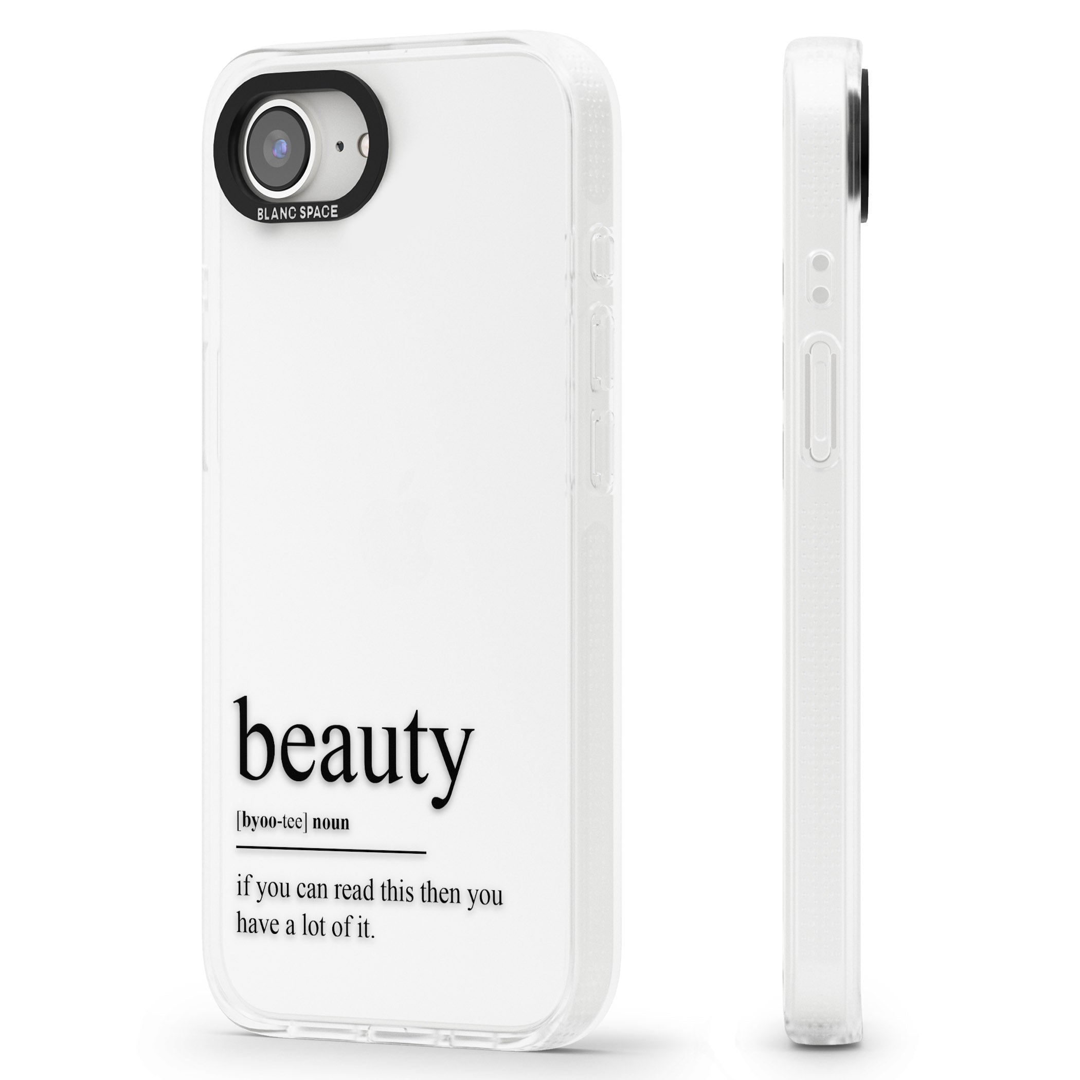 Beauty iPhone 16e Clear Case Impact Air - Blanc Space