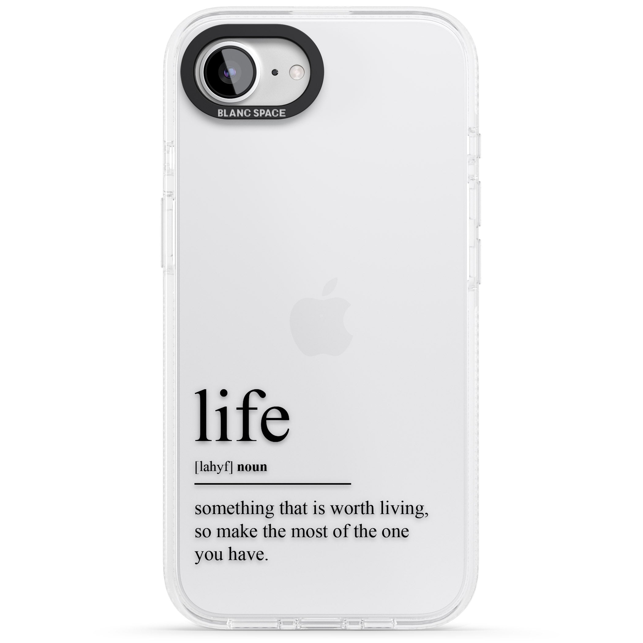 Life iPhone 16e Clear Case Impact Air - Blanc Space