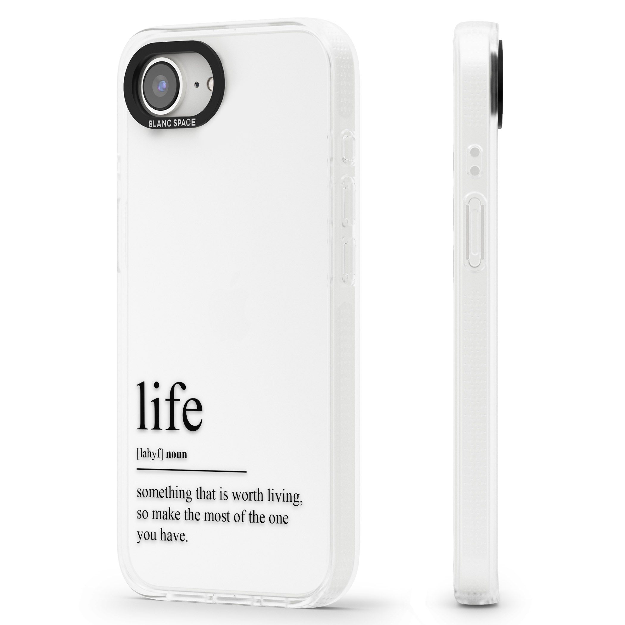 Life iPhone 16e Clear Case Impact Air - Blanc Space