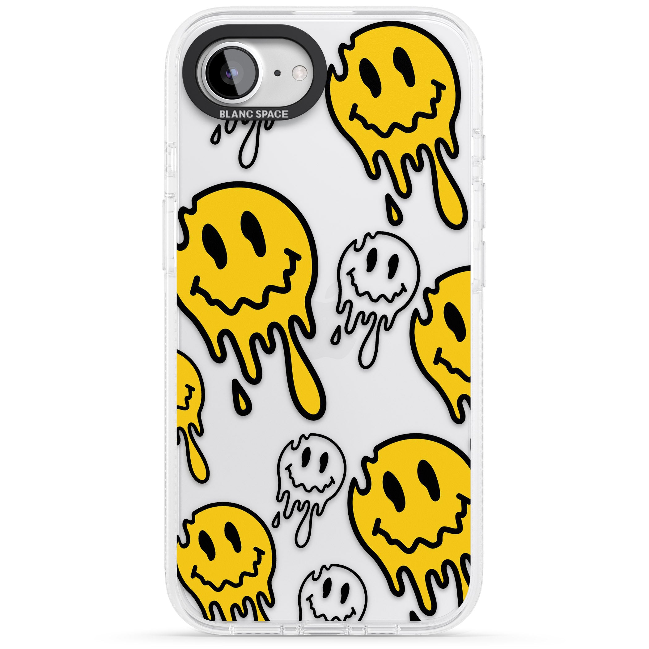 Face Melt iPhone 16e Clear Case Impact Air - Blanc Space