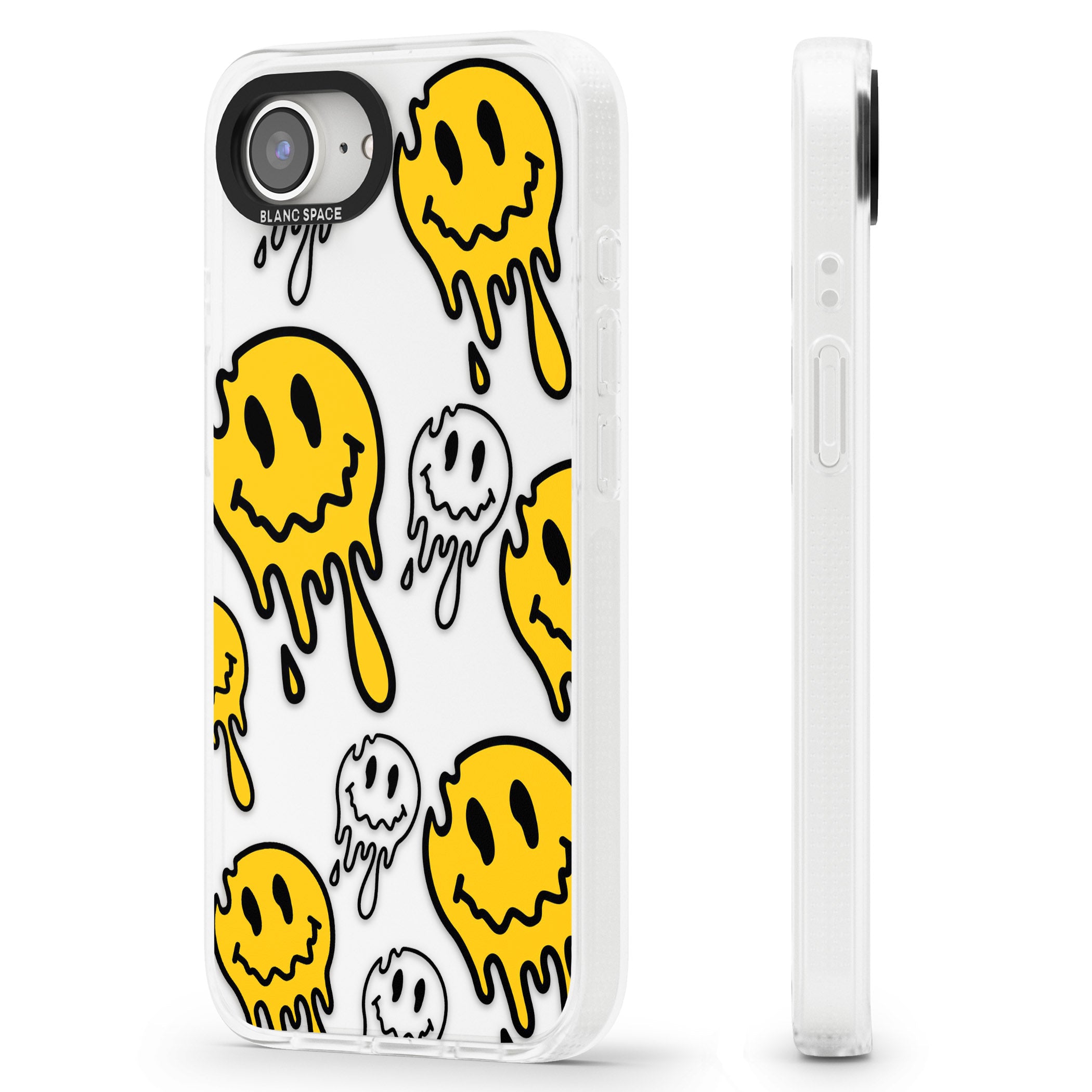 Face Melt iPhone 16e Clear Case Impact Air - Blanc Space