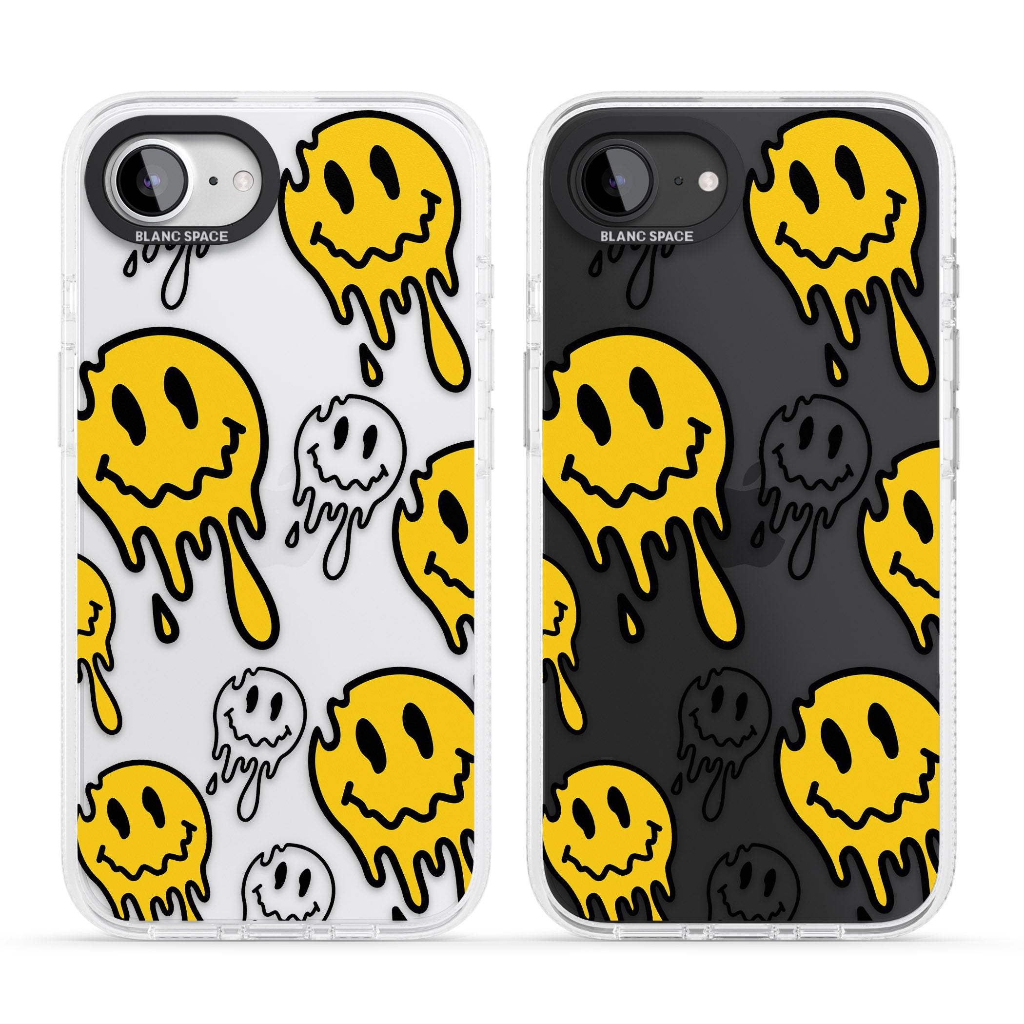 Face Melt iPhone 16e Clear Case Impact Air - Blanc Space