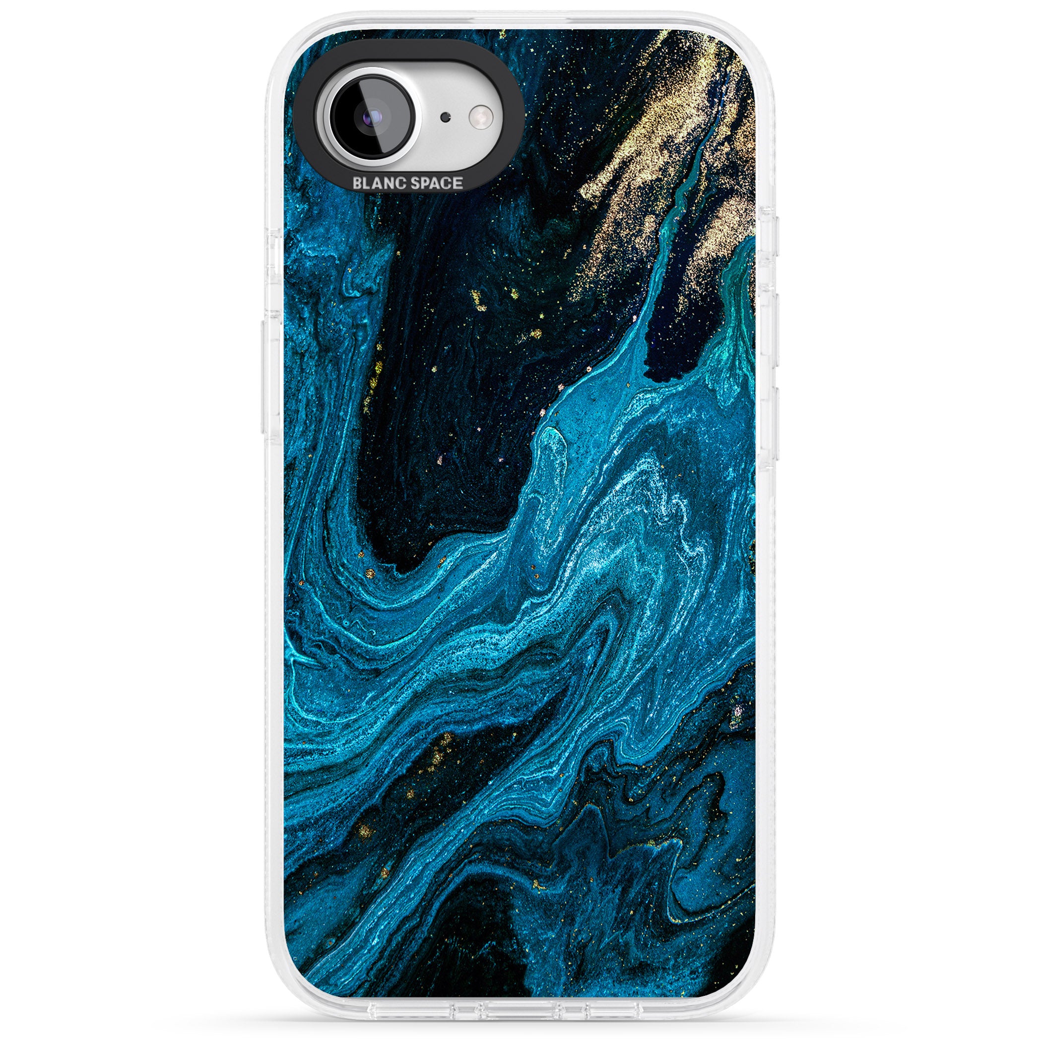 Saphire Lagoon iPhone 16e Clear Case Impact Air - Blanc Space