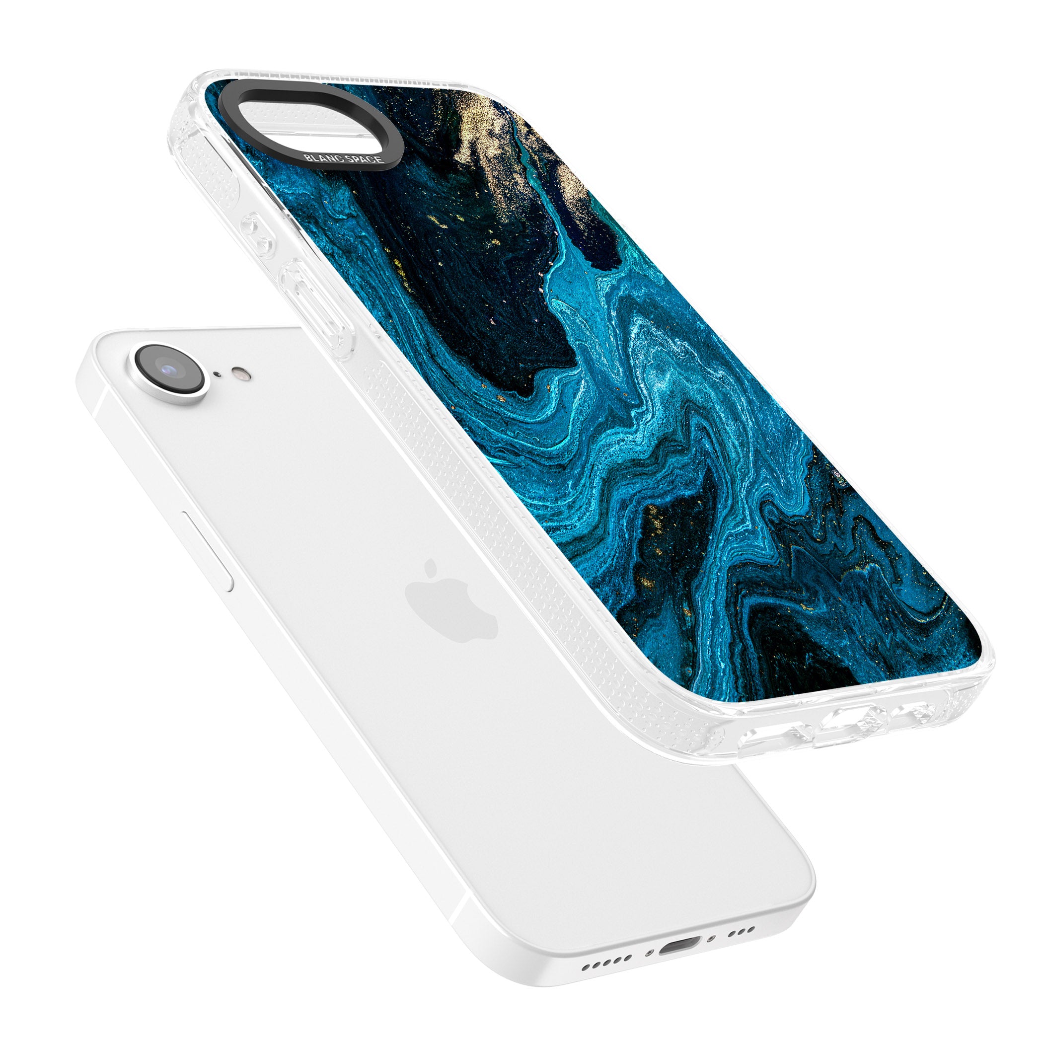 Saphire Lagoon iPhone 16e Clear Case Impact Air - Blanc Space