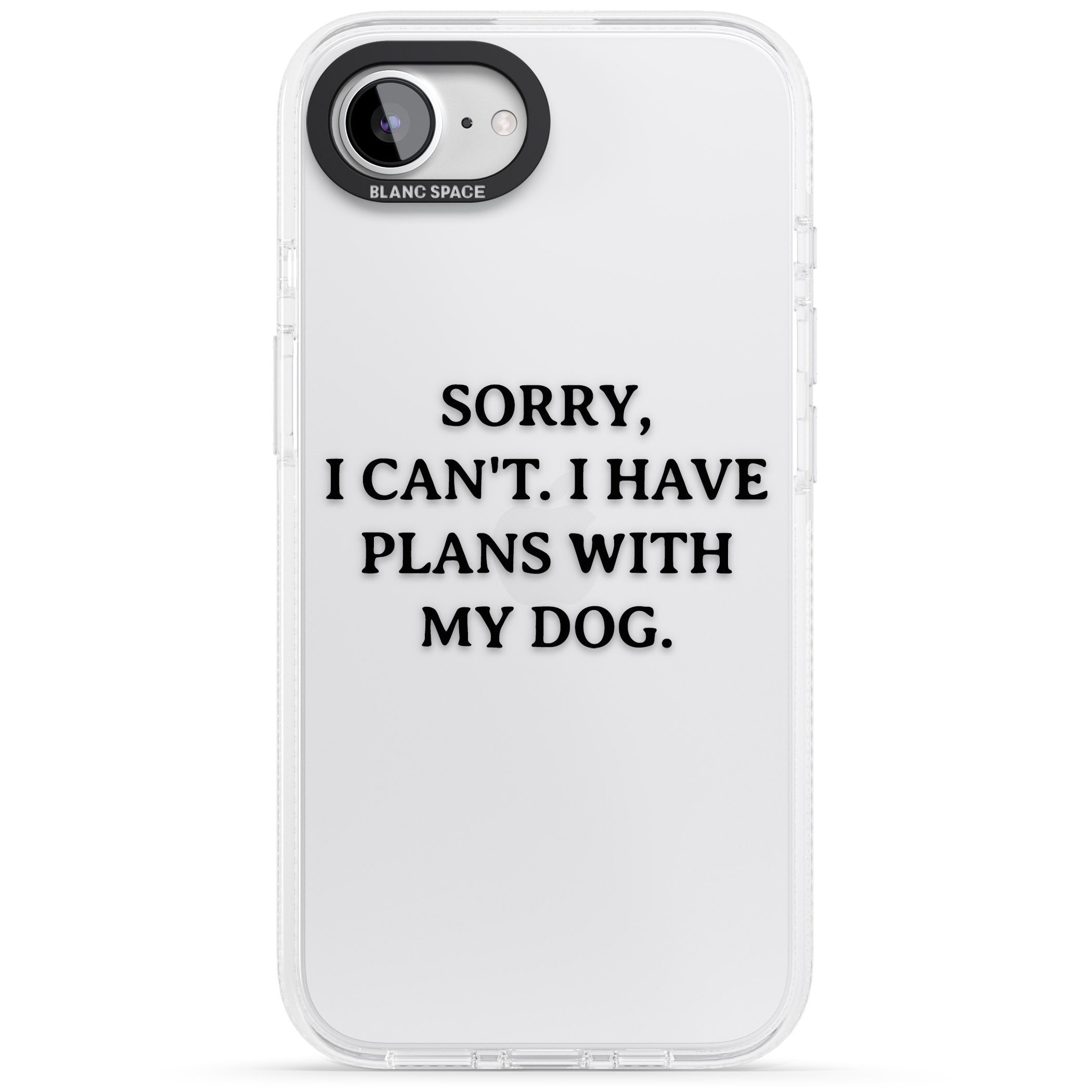 I Have Plans With My Dog iPhone 16e Clear Case Impact Air - Blanc Space