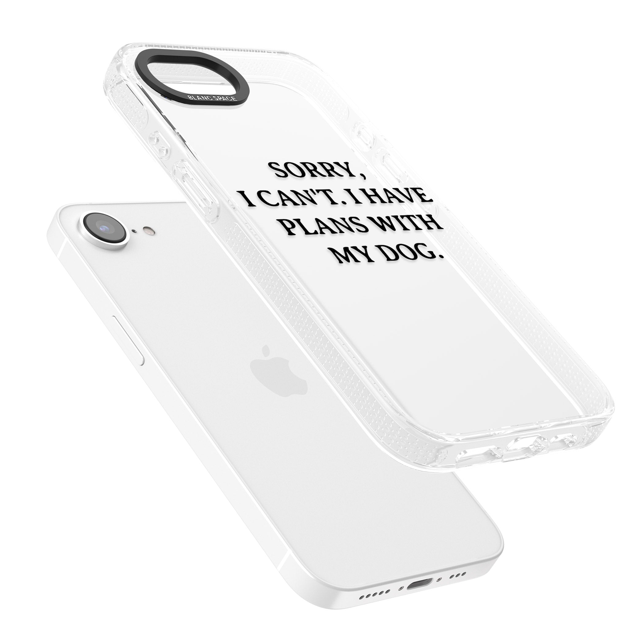 I Have Plans With My Dog iPhone 16e Clear Case Impact Air - Blanc Space