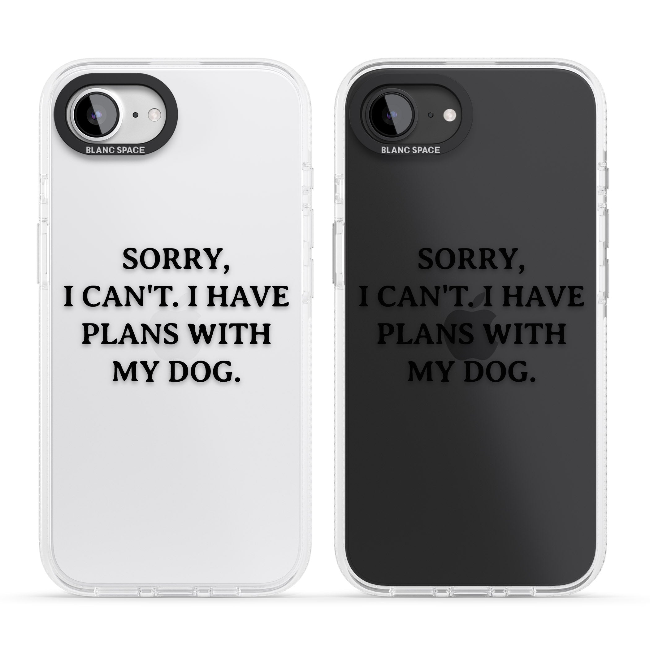 I Have Plans With My Dog iPhone 16e Clear Case Impact Air - Blanc Space