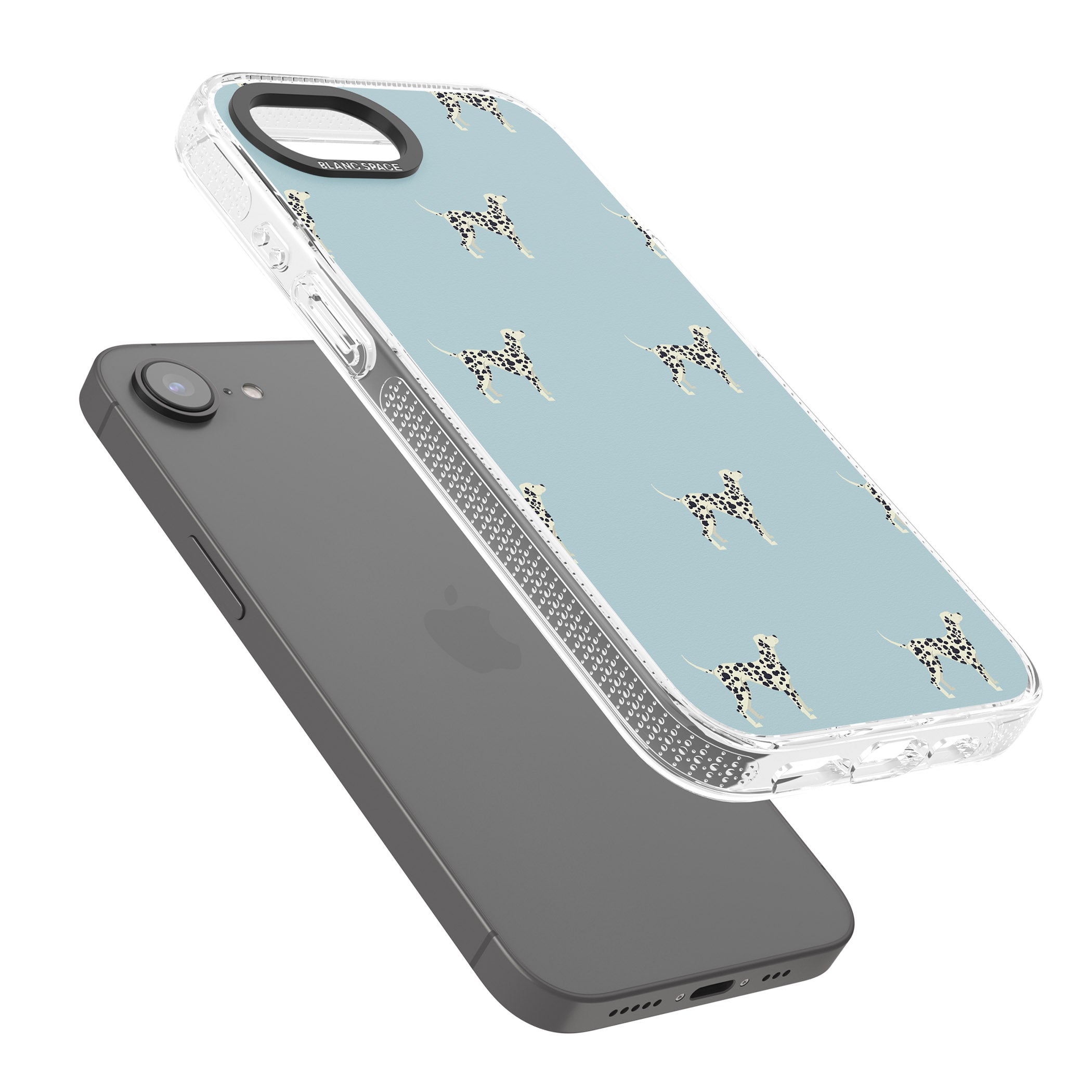 Dalmation Dog Pattern iPhone 16e Clear Case Impact Air - Blanc Space