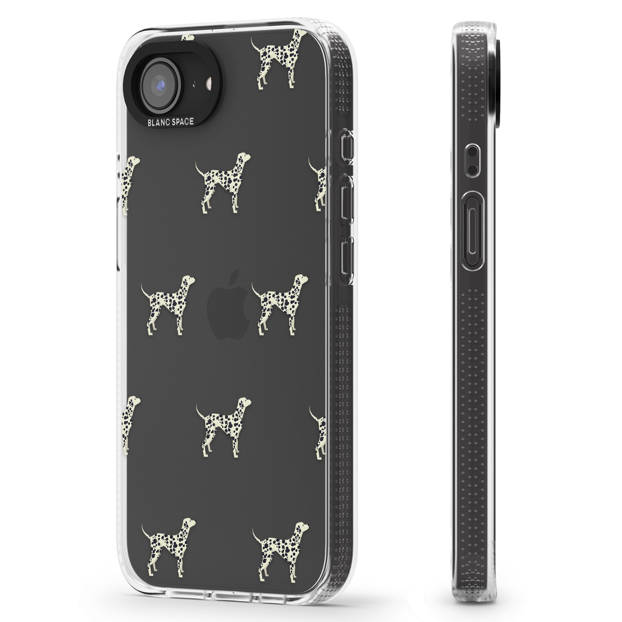 Dalmation Dog Pattern Clear iPhone 16e Clear Case Impact Air - Blanc Space