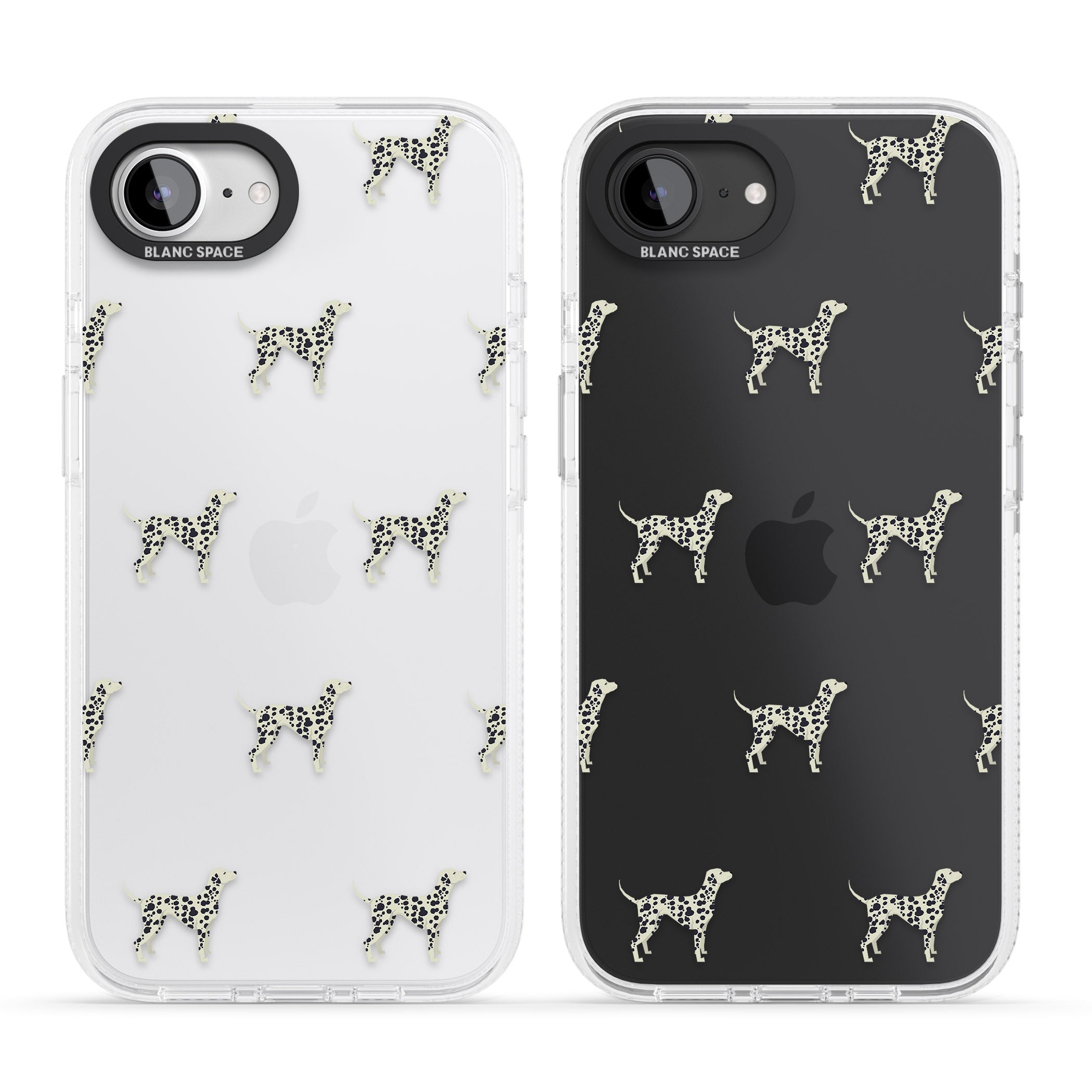 Dalmation Dog Pattern Clear iPhone 16e Clear Case Impact Air - Blanc Space