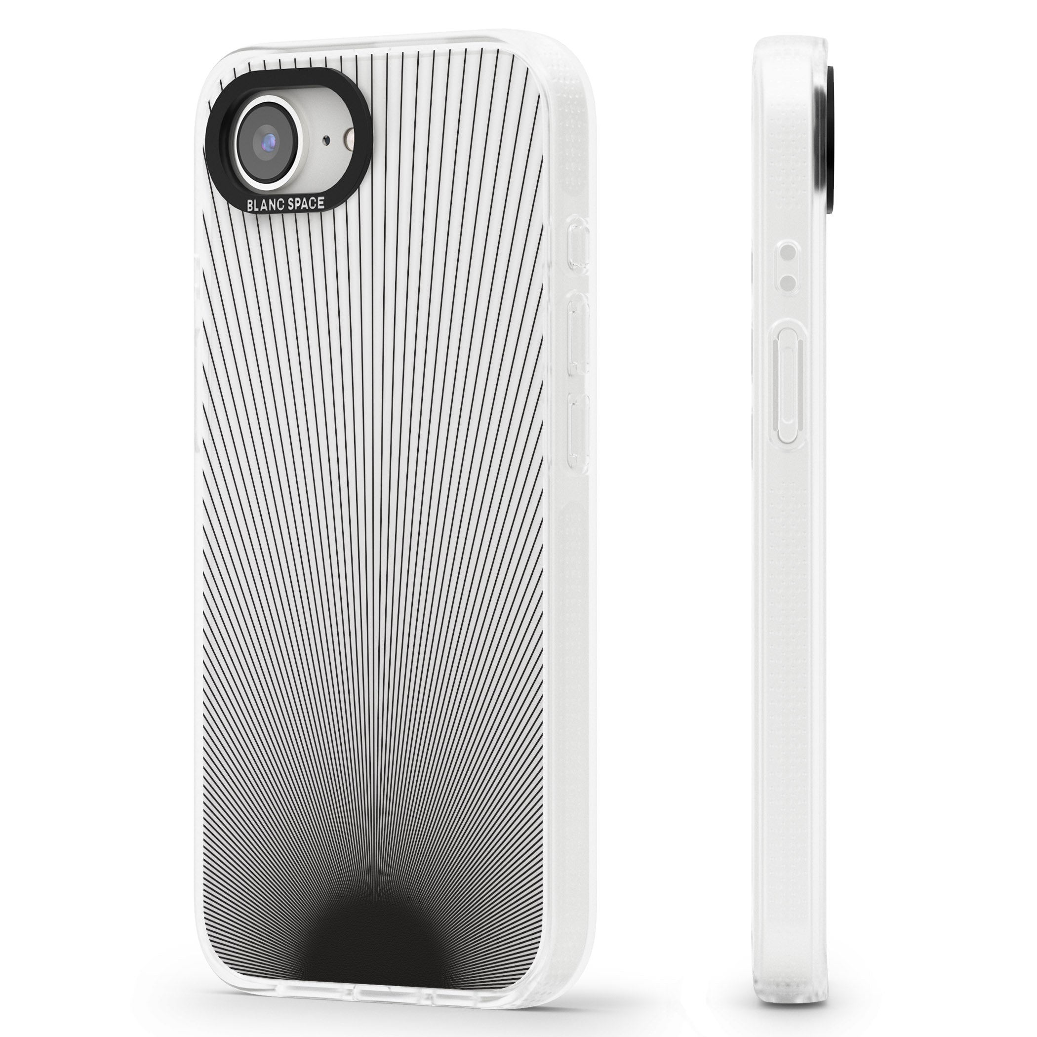 Abstract Lines: Sunset iPhone 16e Clear Case Impact Air - Blanc Space