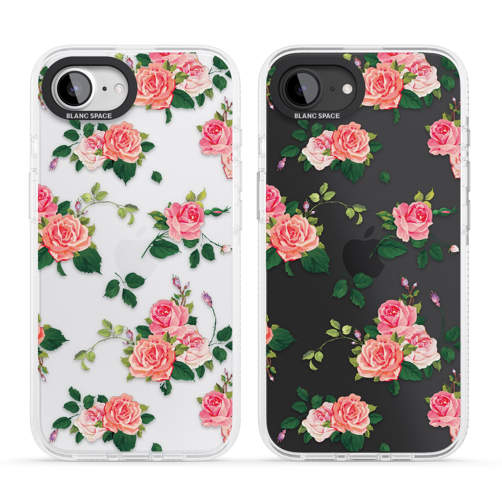 Pink Roses iPhone 16e Clear Case Impact Air - Blanc Space