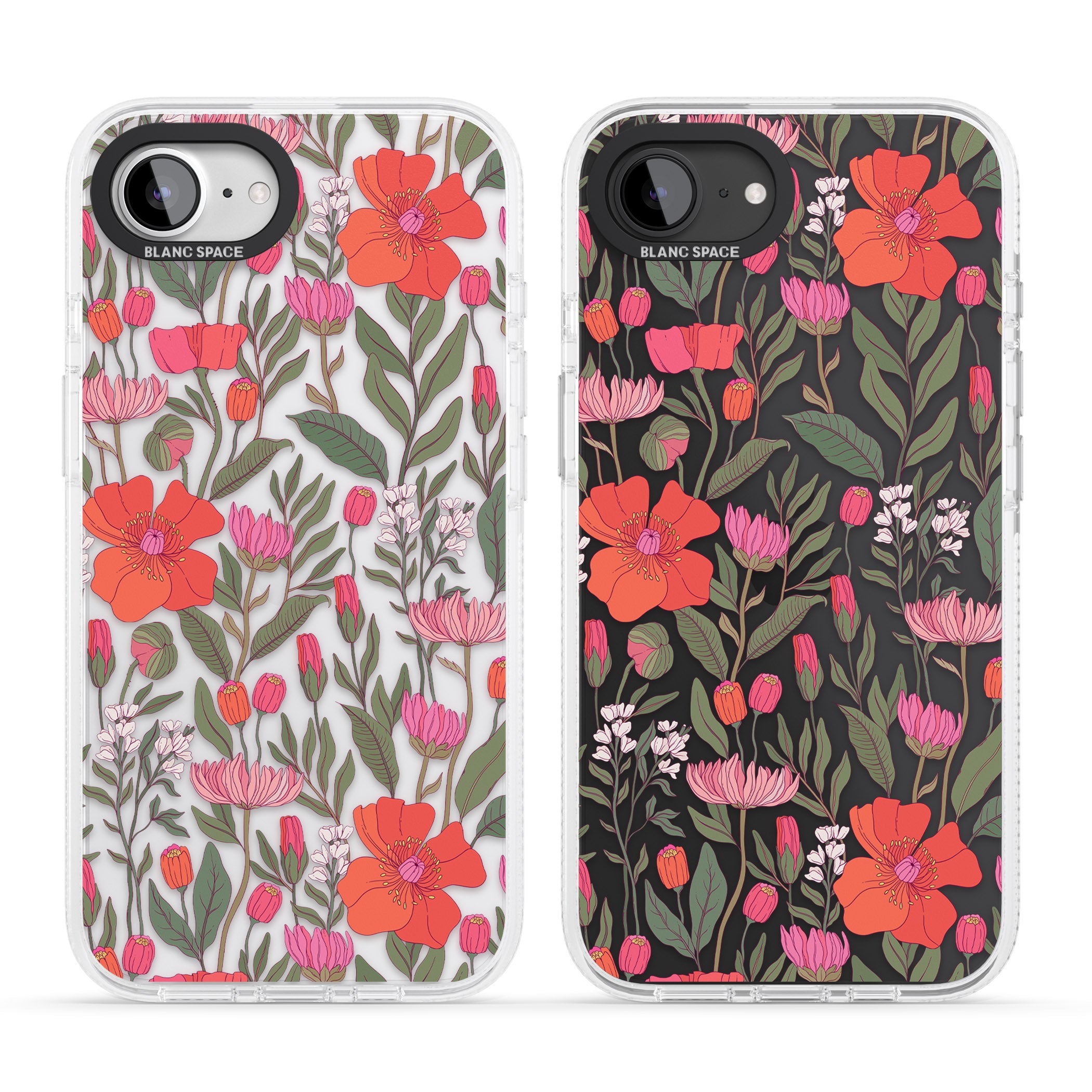 Peachy Floral iPhone 16e Clear Case Impact Air - Blanc Space