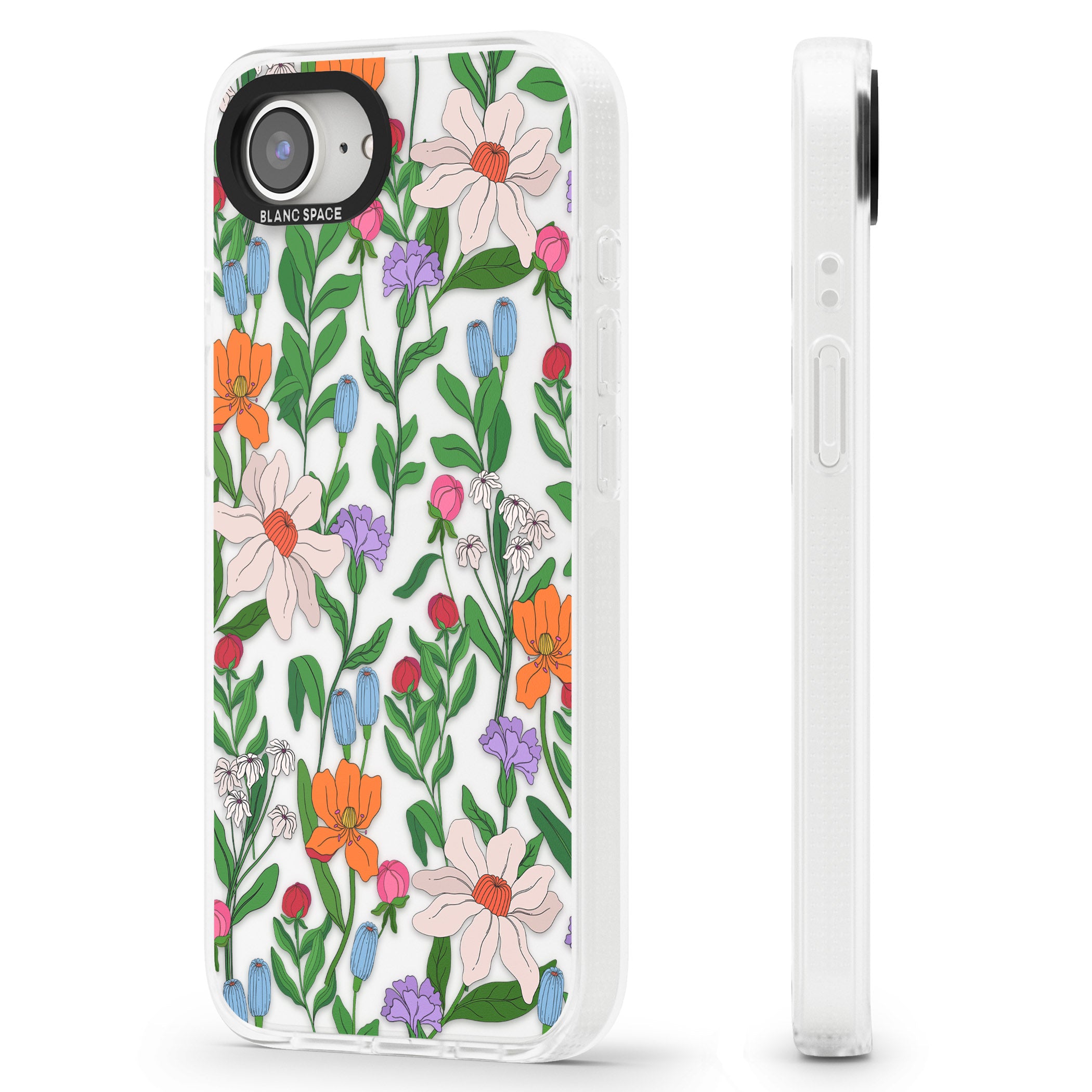 Full Bloom iPhone 16e Clear Case Impact Air - Blanc Space