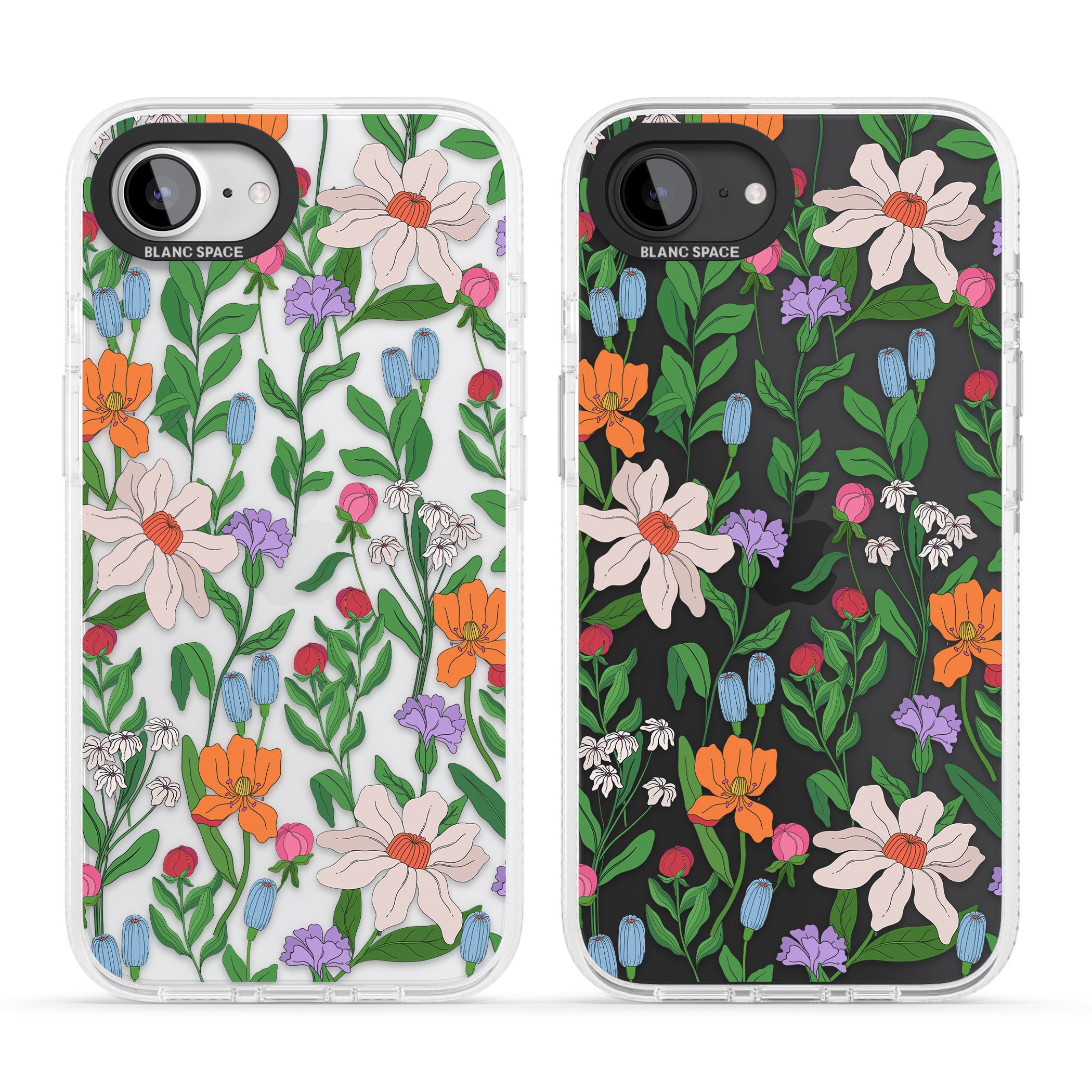 Full Bloom iPhone 16e Clear Case Impact Air - Blanc Space