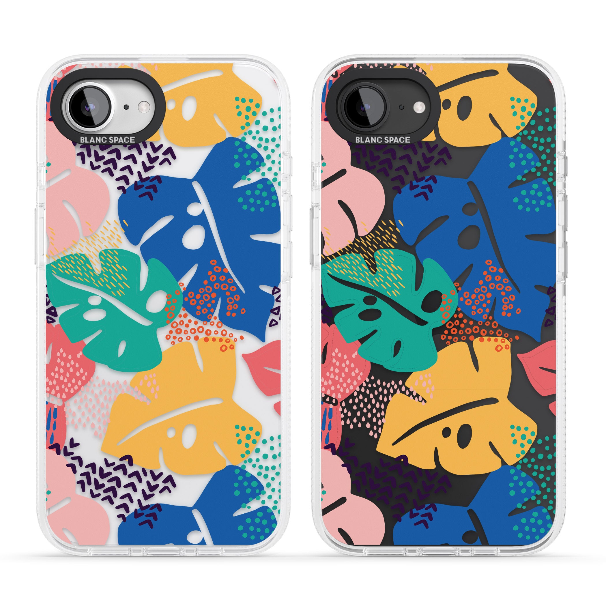 VIbrant Leaves iPhone 16e Clear Case Impact Air - Blanc Space