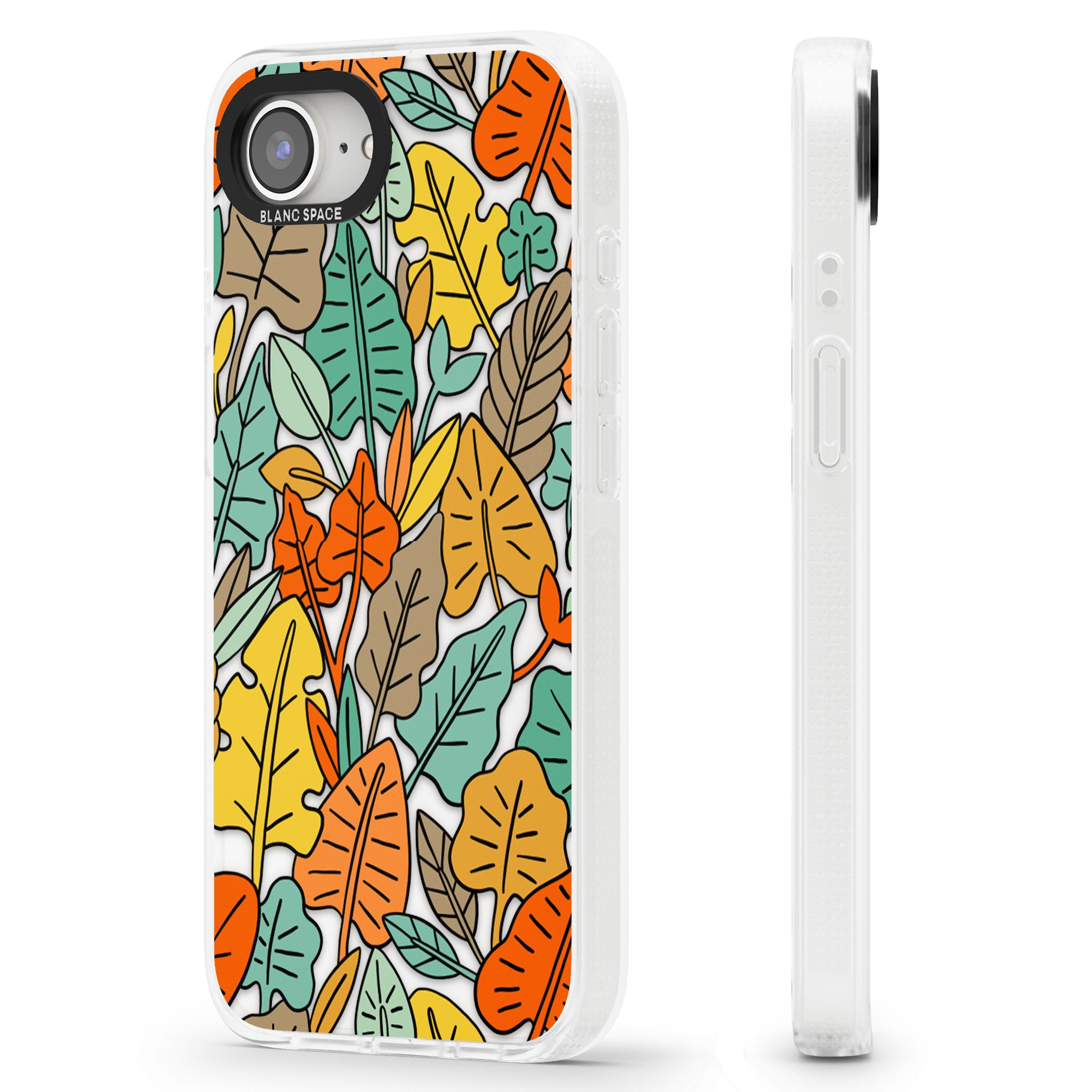 Pastel Toned Autumn Leaves iPhone 16e Clear Case Impact Air - Blanc Space