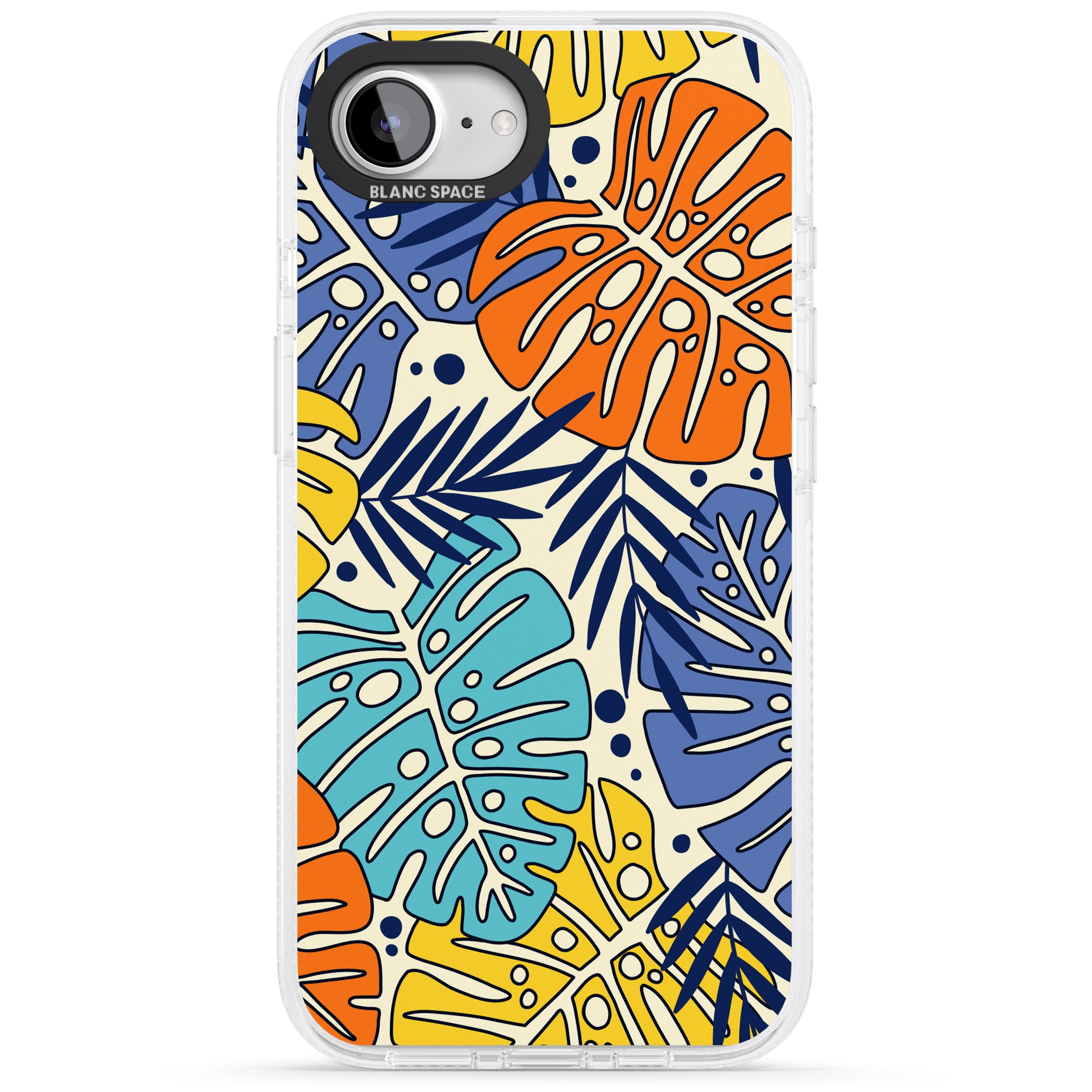 Beach Leaves iPhone 16e Clear Case Impact Air - Blanc Space