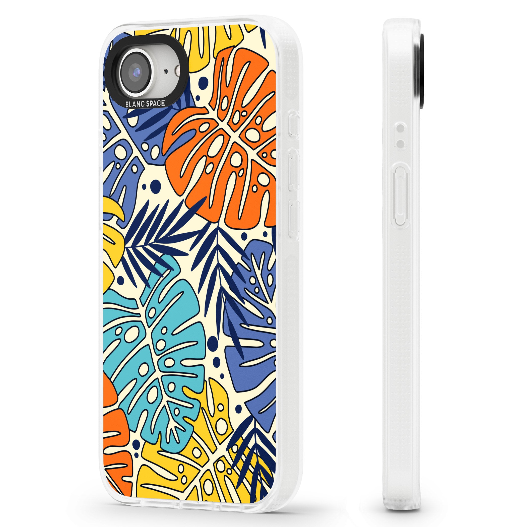 Beach Leaves iPhone 16e Clear Case Impact Air - Blanc Space