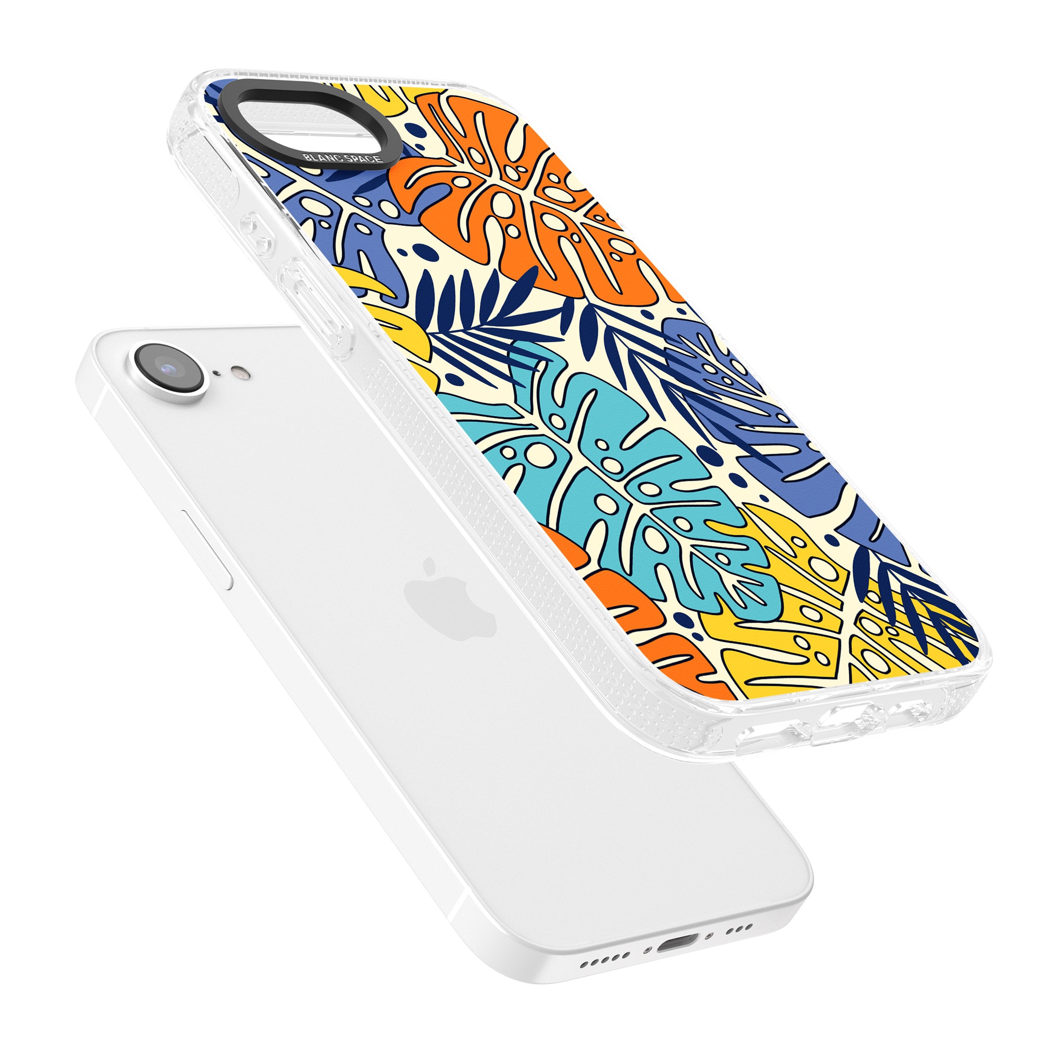 Beach Leaves iPhone 16e Clear Case Impact Air - Blanc Space