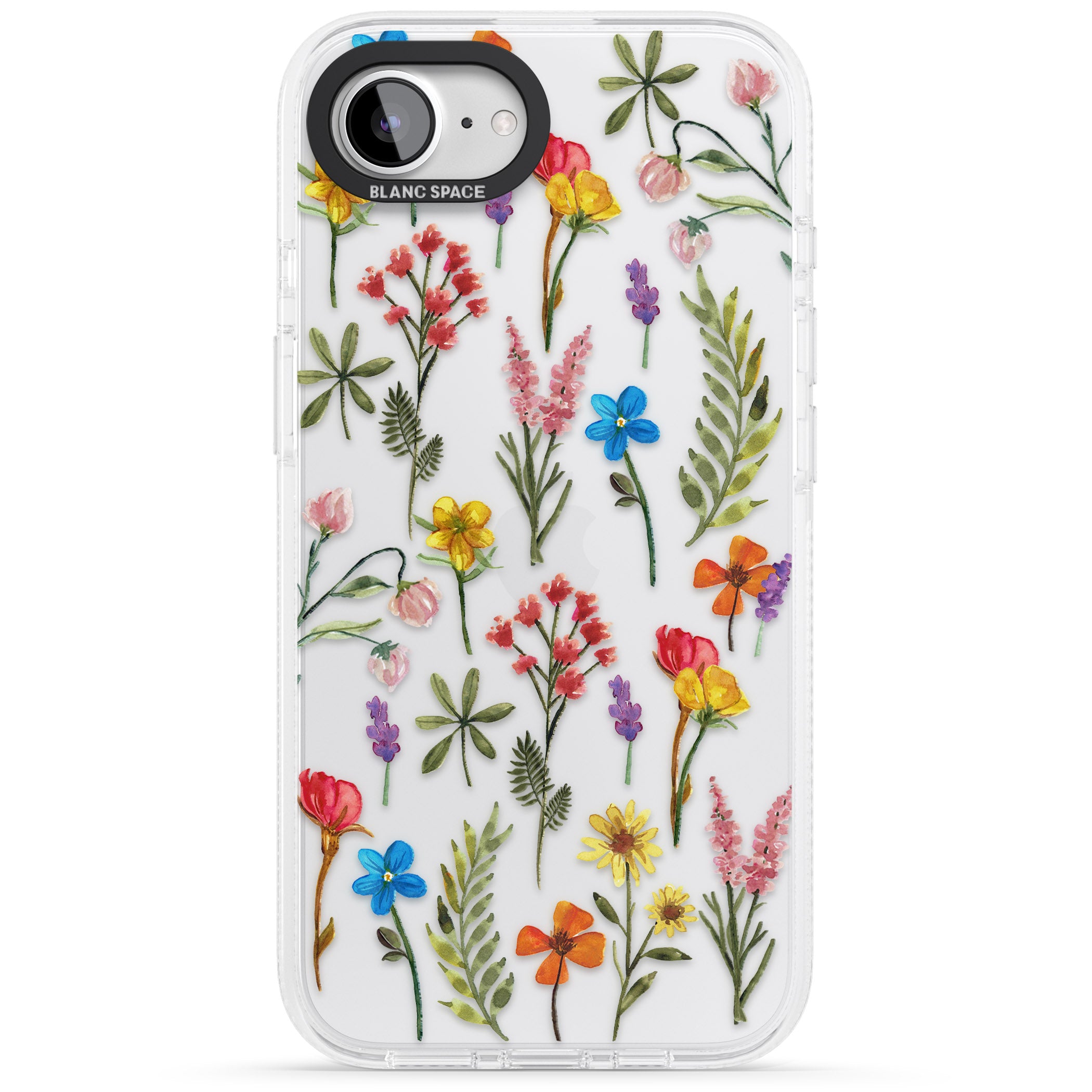 Spring Botanicals iPhone 16e Clear Case Impact Air - Blanc Space