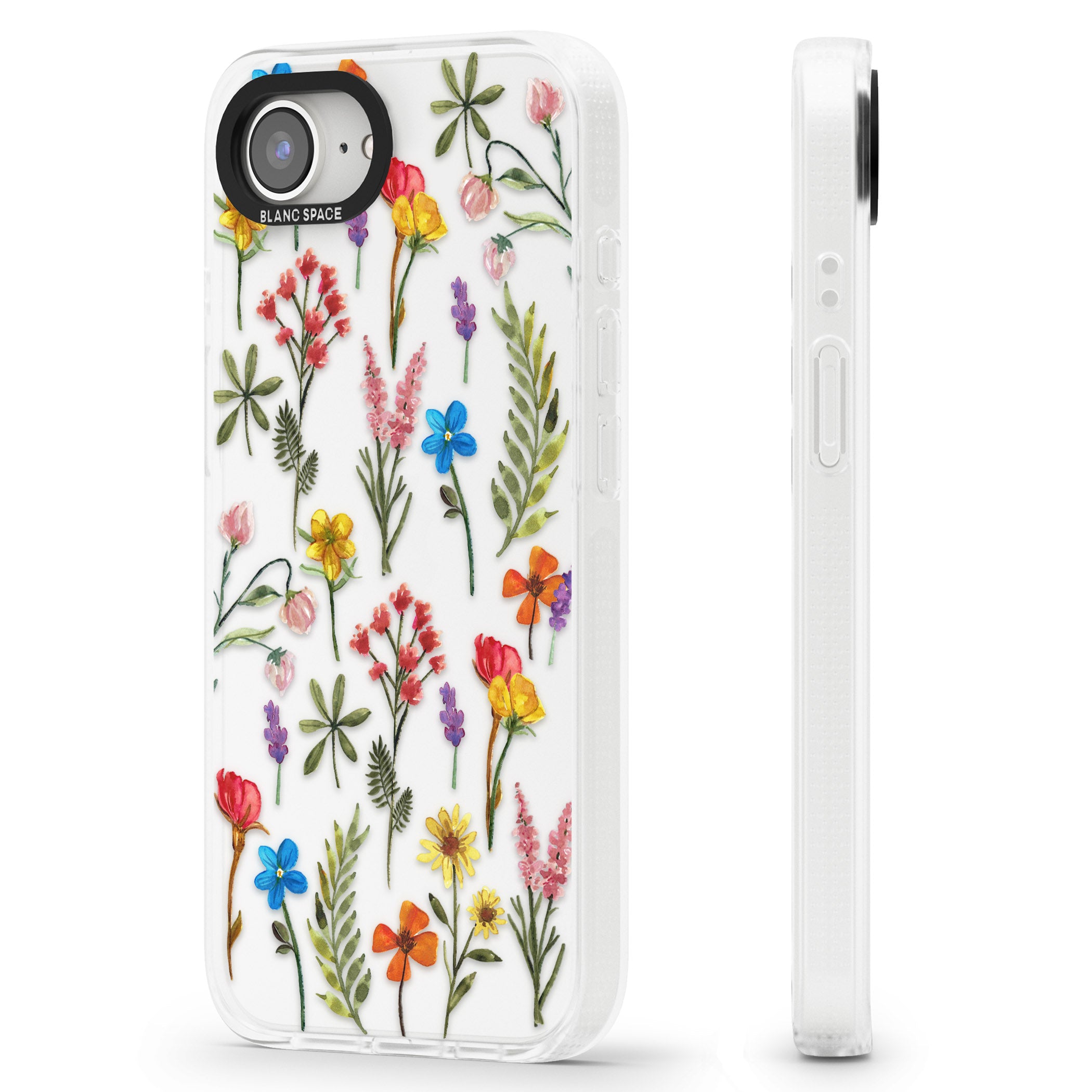 Spring Botanicals iPhone 16e Clear Case Impact Air - Blanc Space
