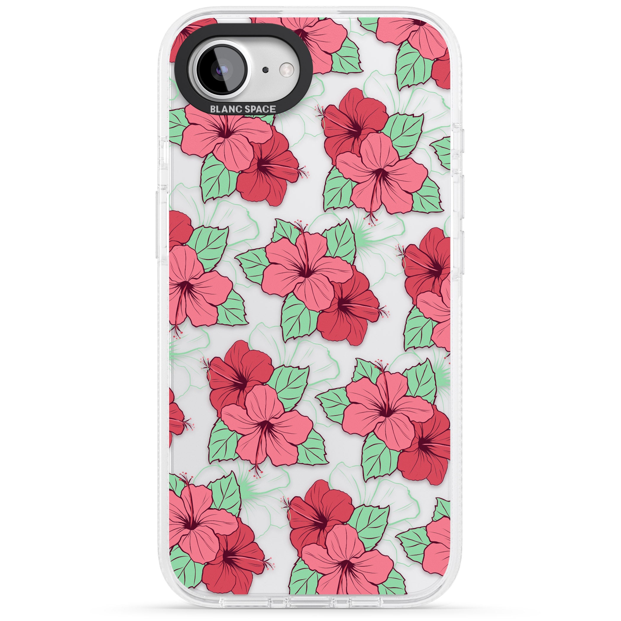 Pink Peony iPhone 16e Clear Case Impact Air - Blanc Space