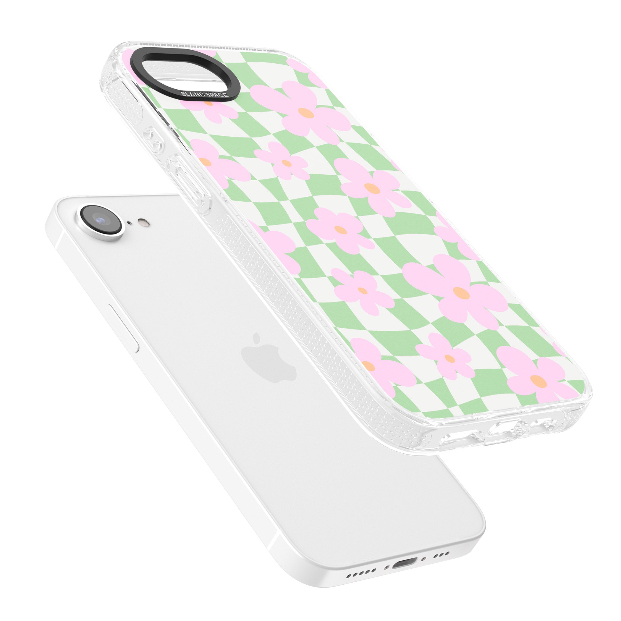 Spring Picnic iPhone 16e Clear Case Impact Air - Blanc Space