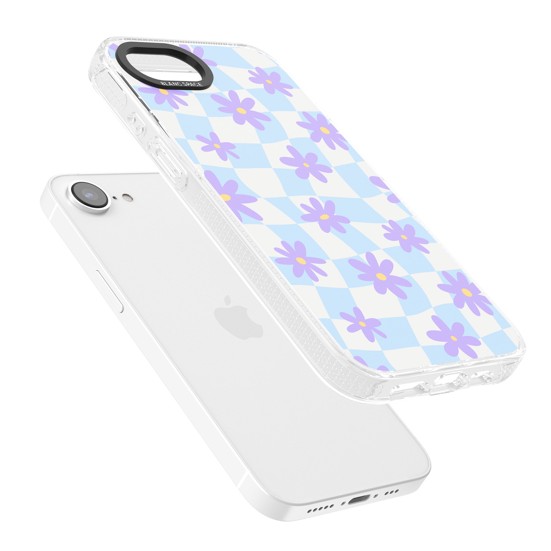Serene Skies & Flowers iPhone 16e Clear Case Impact Air - Blanc Space