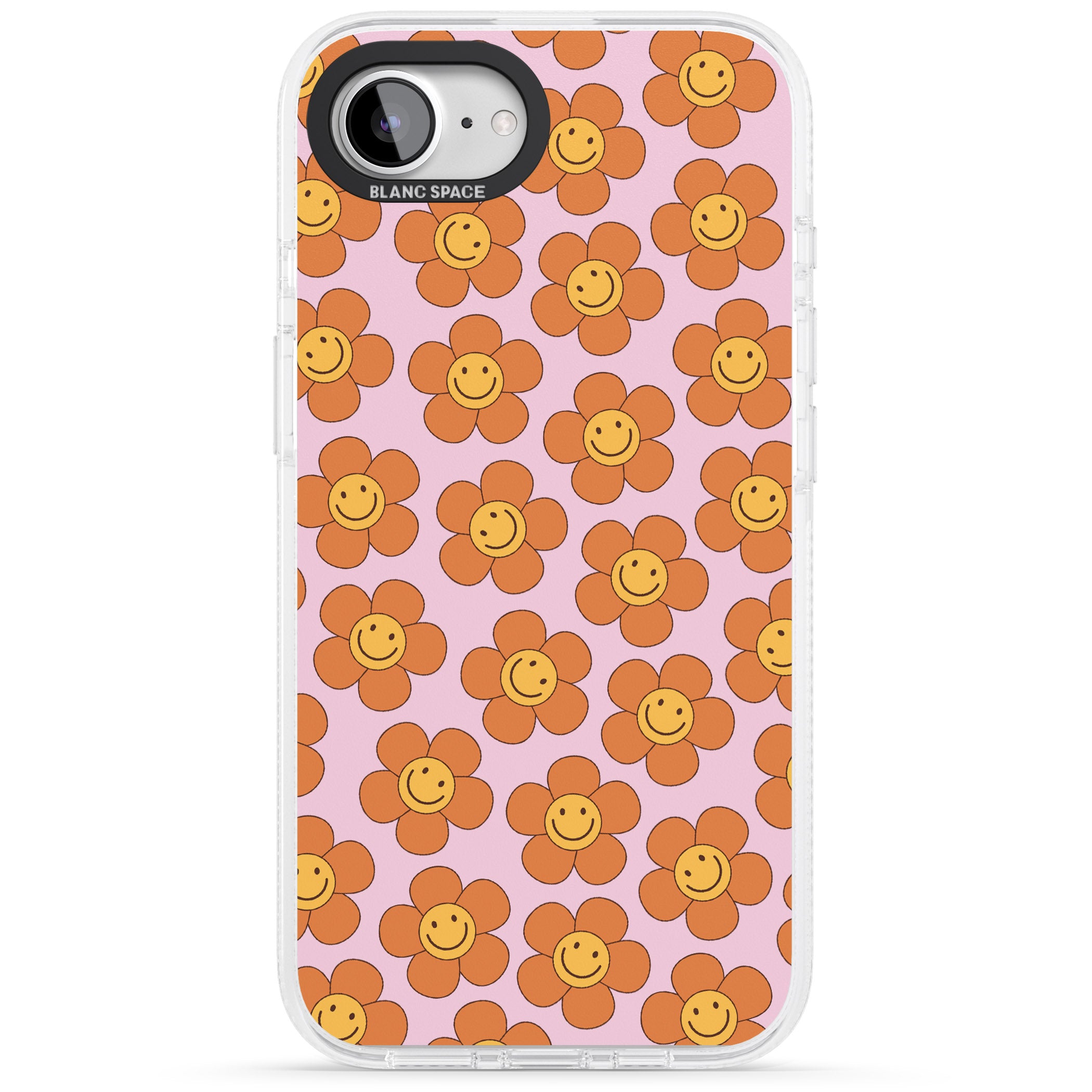 Floral Smiles iPhone 16e Clear Case Impact Air - Blanc Space
