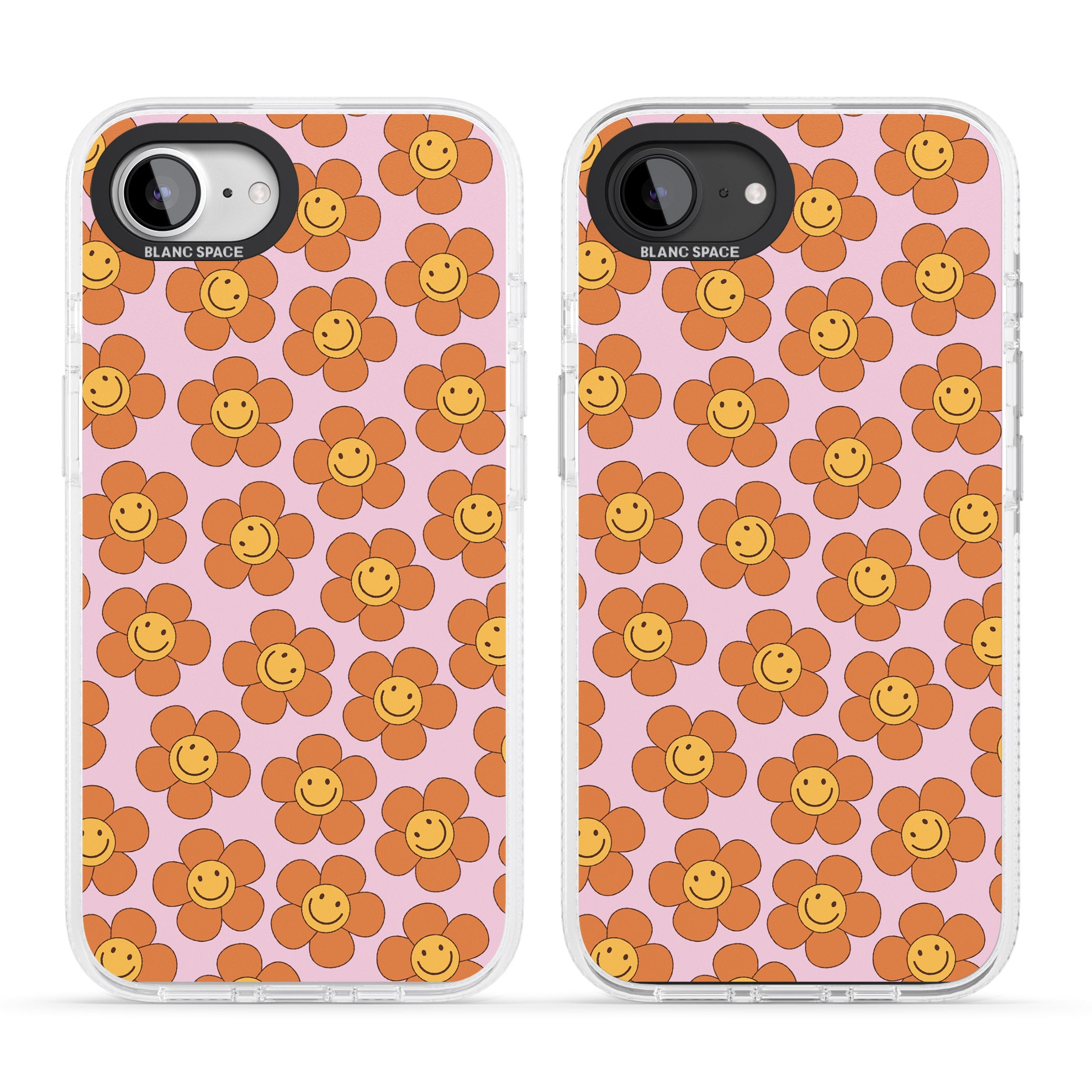 Floral Smiles iPhone 16e Clear Case Impact Air - Blanc Space