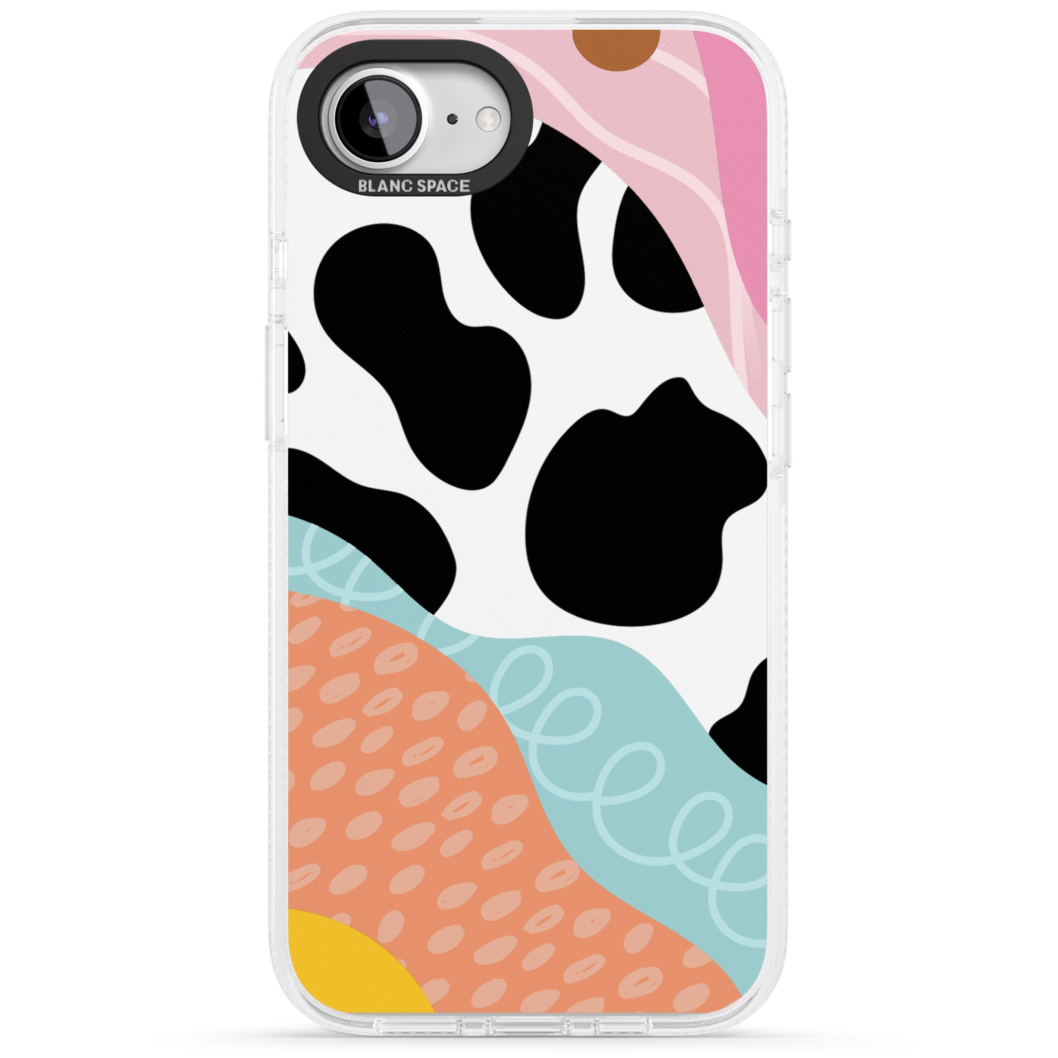 Abstract Elegance iPhone 16e Clear Case Impact Air - Blanc Space