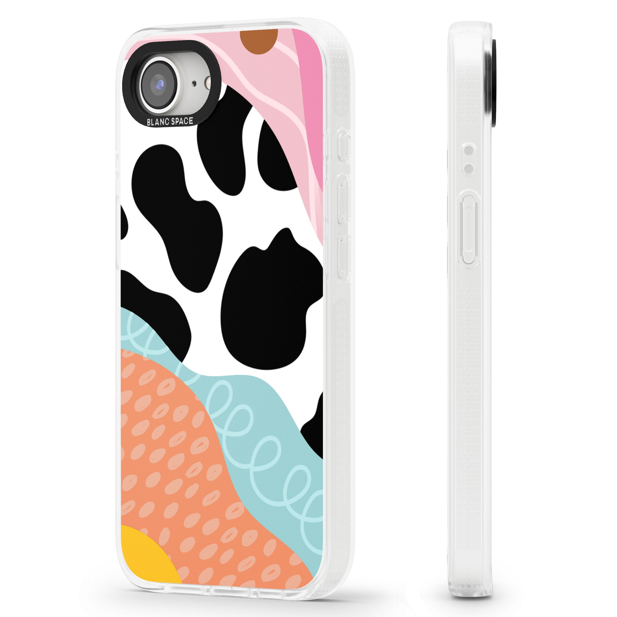 Abstract Elegance iPhone 16e Clear Case Impact Air - Blanc Space