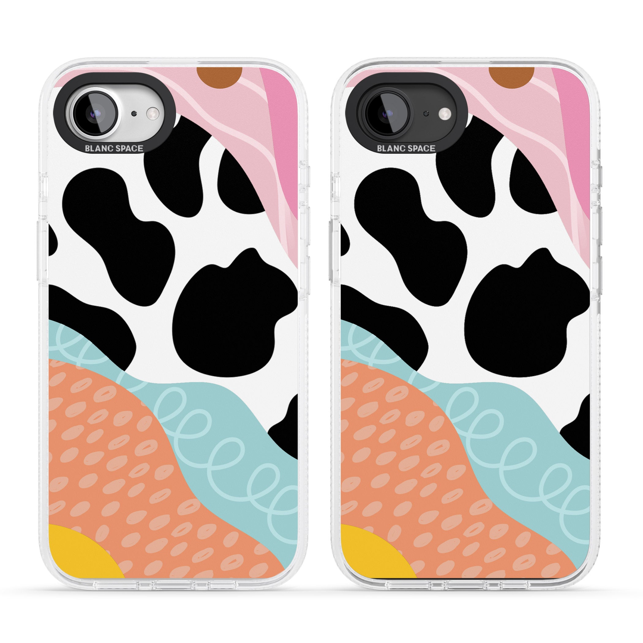 Abstract Elegance iPhone 16e Clear Case Impact Air - Blanc Space