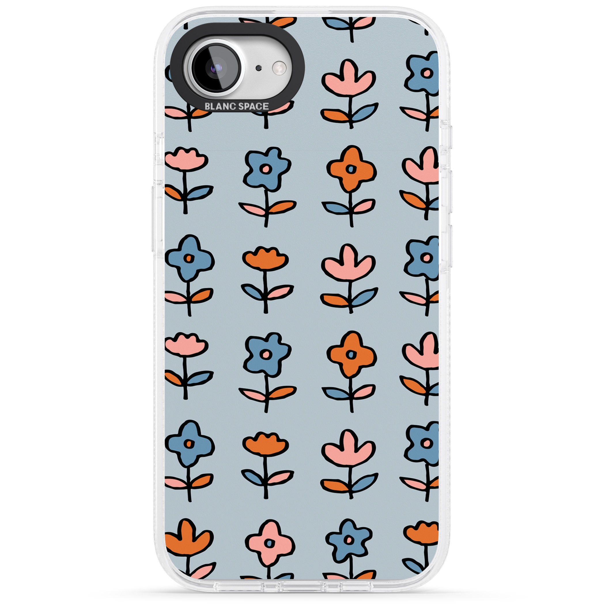 Vintage Floral Array iPhone 16e Clear Case Impact Air - Blanc Space