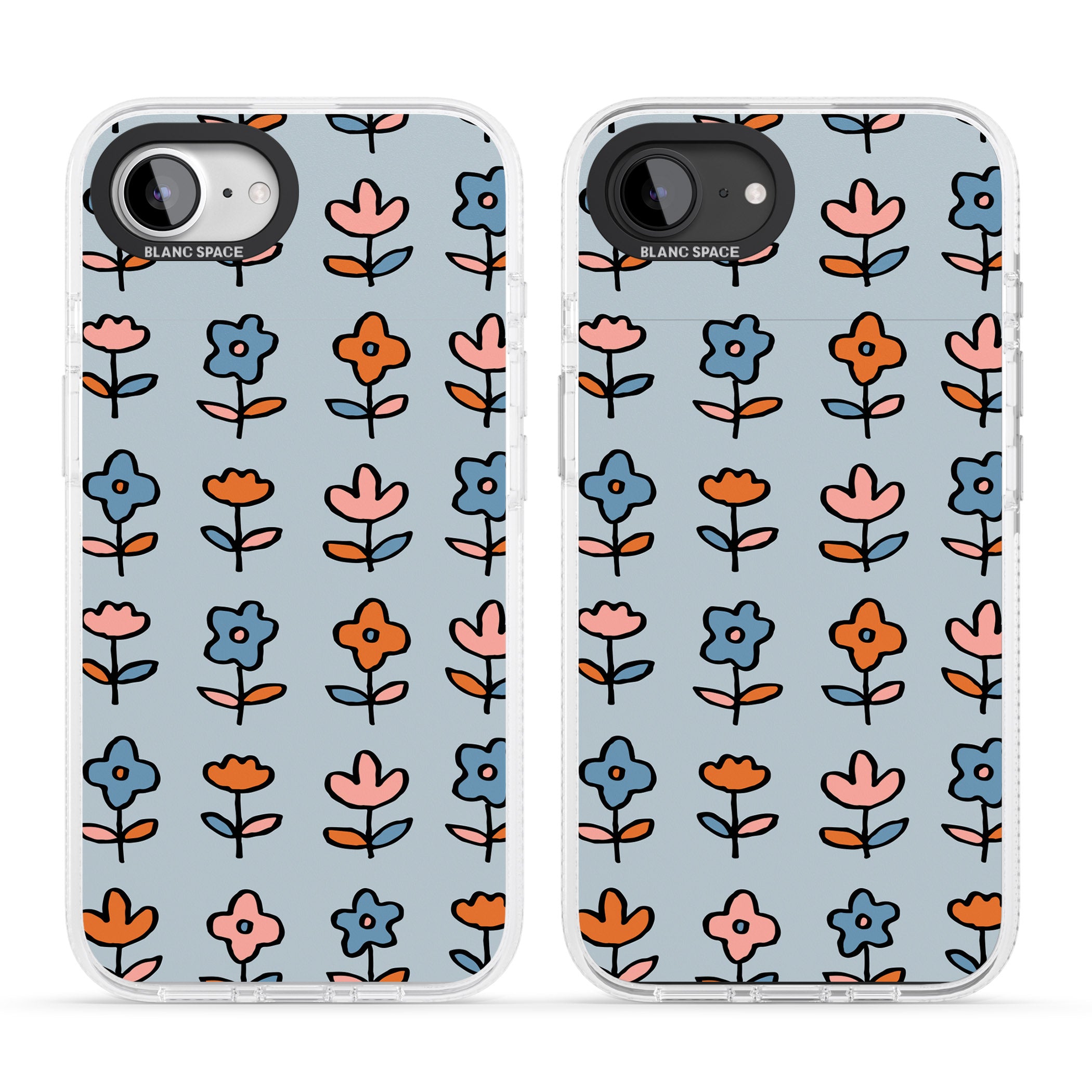 Vintage Floral Array iPhone 16e Clear Case Impact Air - Blanc Space