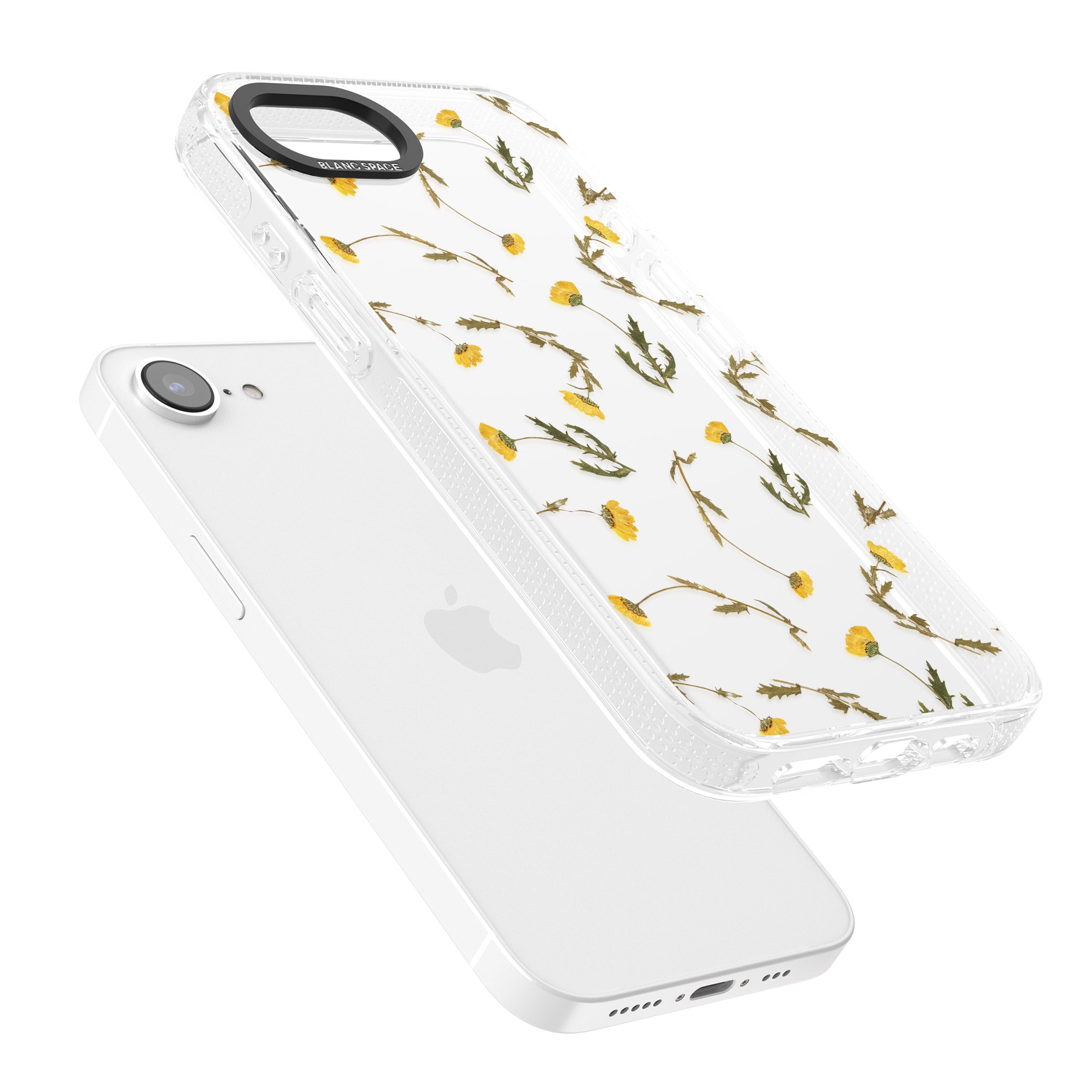 Long Stemmed Wildflowers - Dried Flower-Inspired iPhone 16e Clear Case Impact Air - Blanc Space