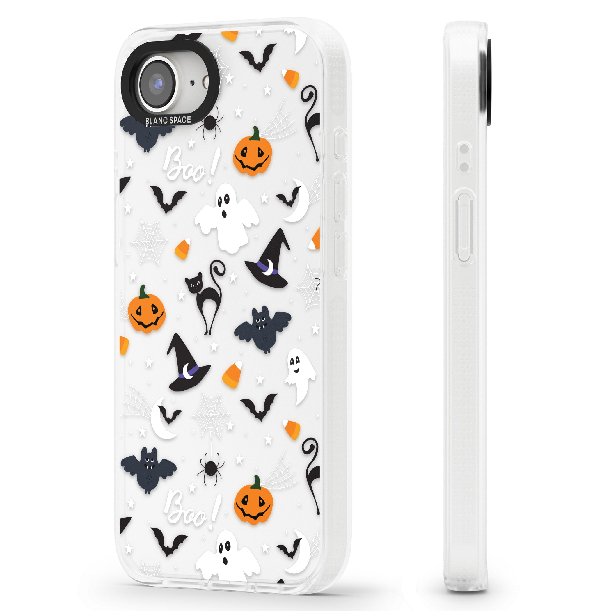Halloween Mix Pattern iPhone 16e Clear Case Impact Air - Blanc Space