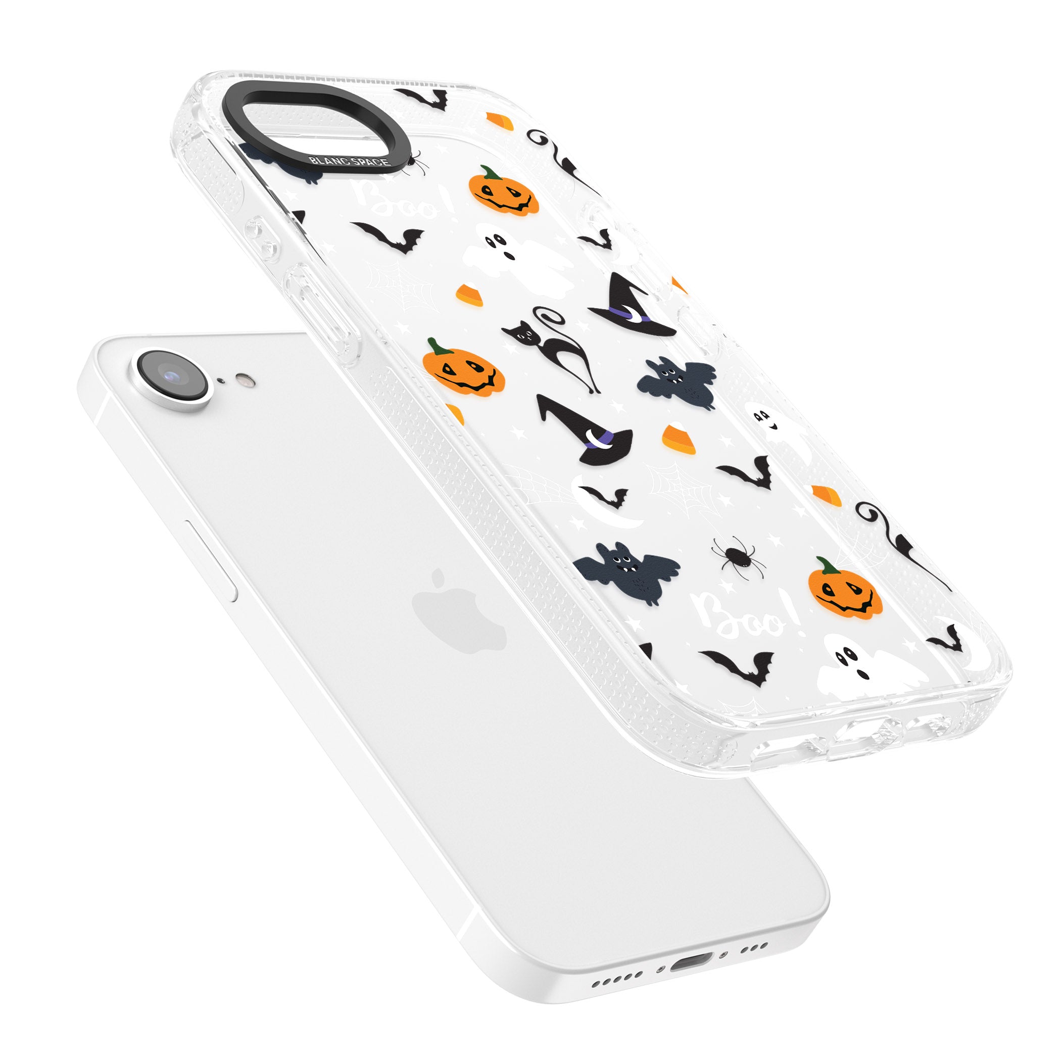Halloween Mix Pattern iPhone 16e Clear Case Impact Air - Blanc Space