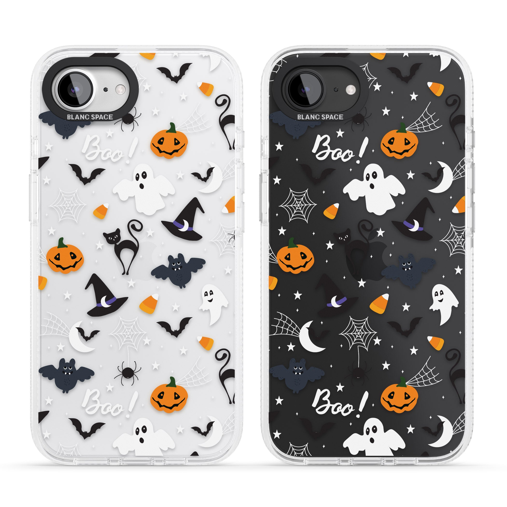 Halloween Mix Pattern iPhone 16e Clear Case Impact Air - Blanc Space