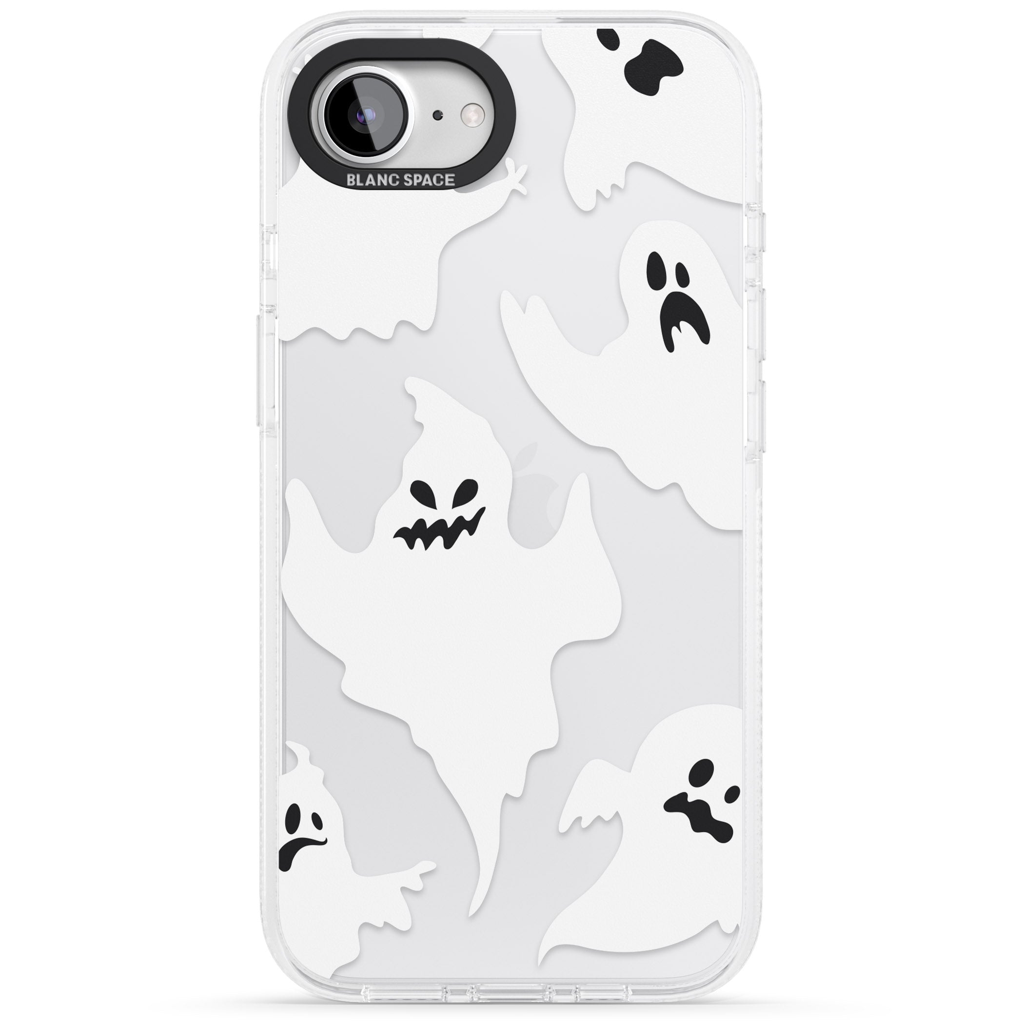 Ghost Pattern iPhone 16e Clear Case Impact Air - Blanc Space