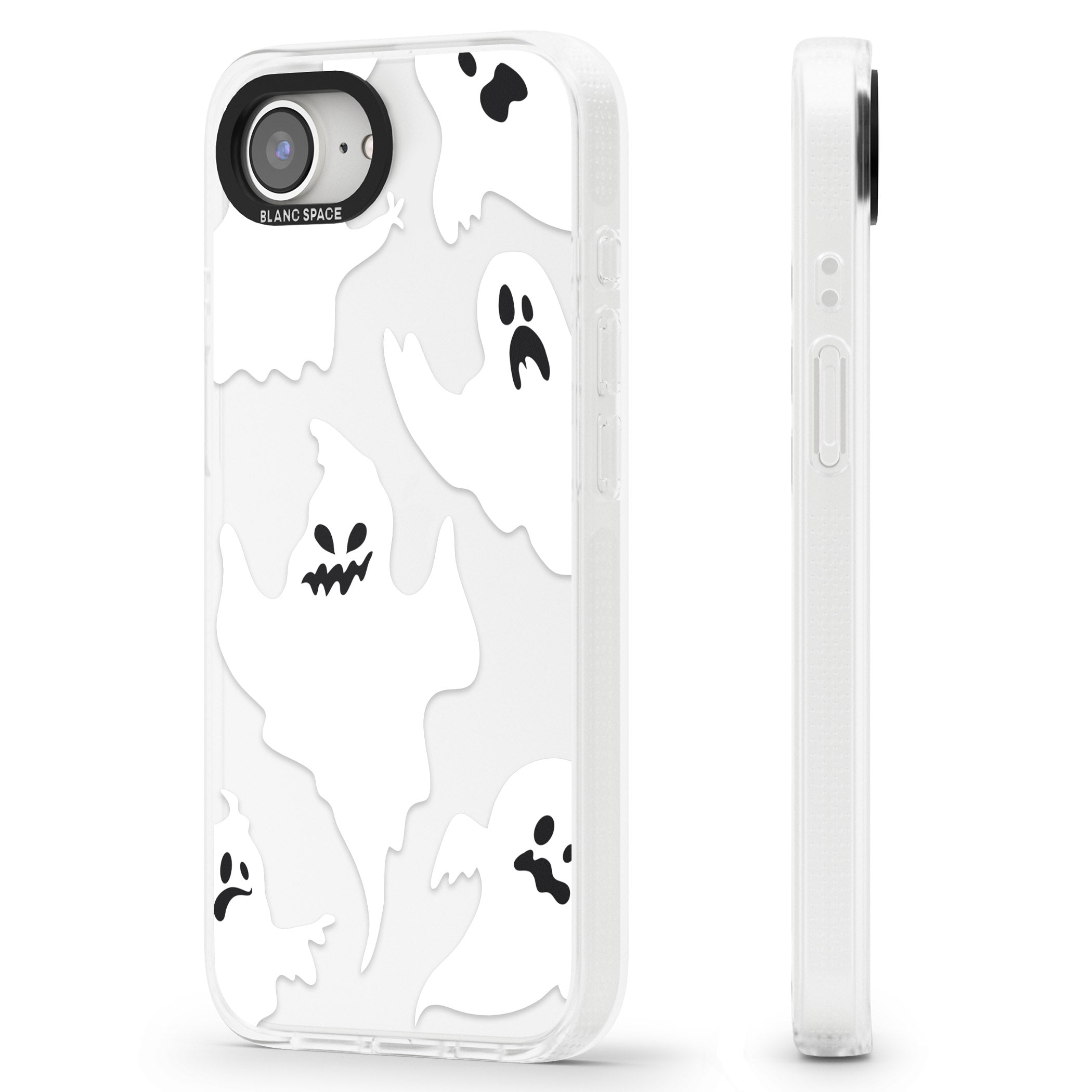 Ghost Pattern iPhone 16e Clear Case Impact Air - Blanc Space