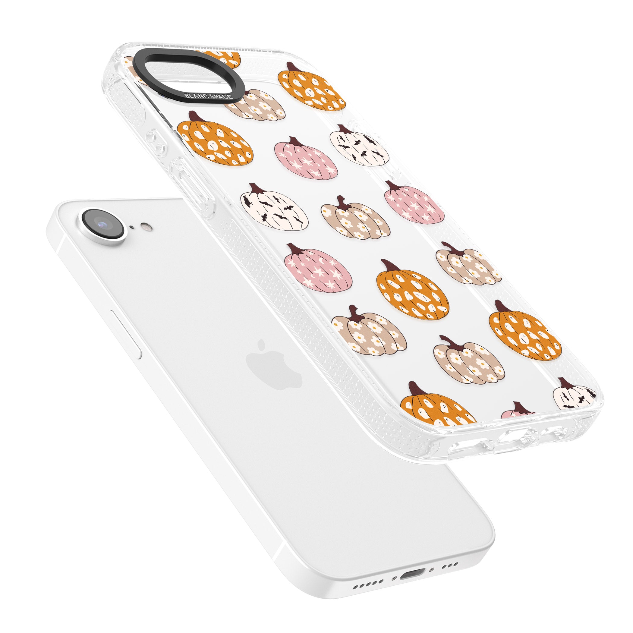 Floral Pumpkins iPhone 16e Clear Case Impact Air - Blanc Space