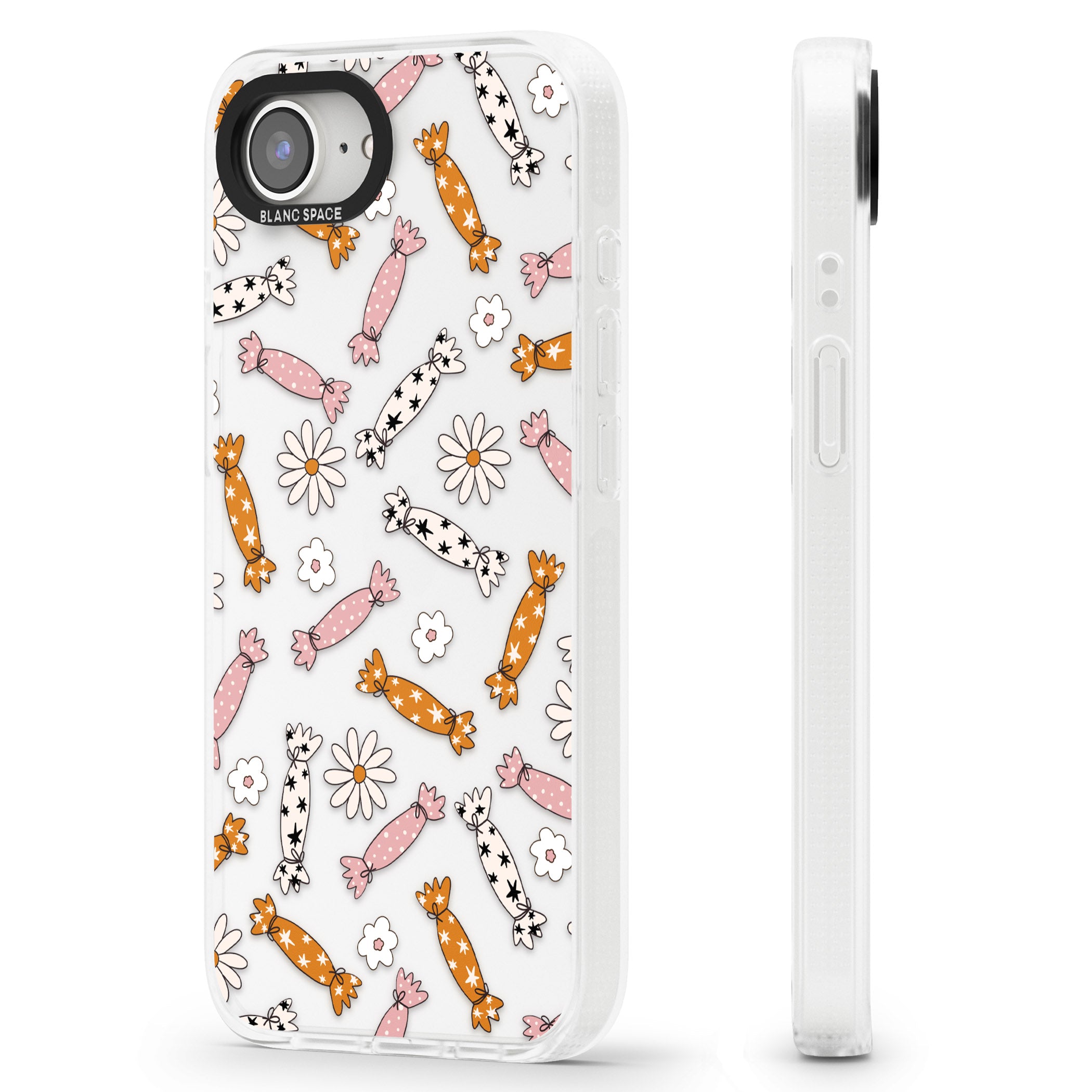 Floral Candy iPhone 16e Clear Case Impact Air - Blanc Space