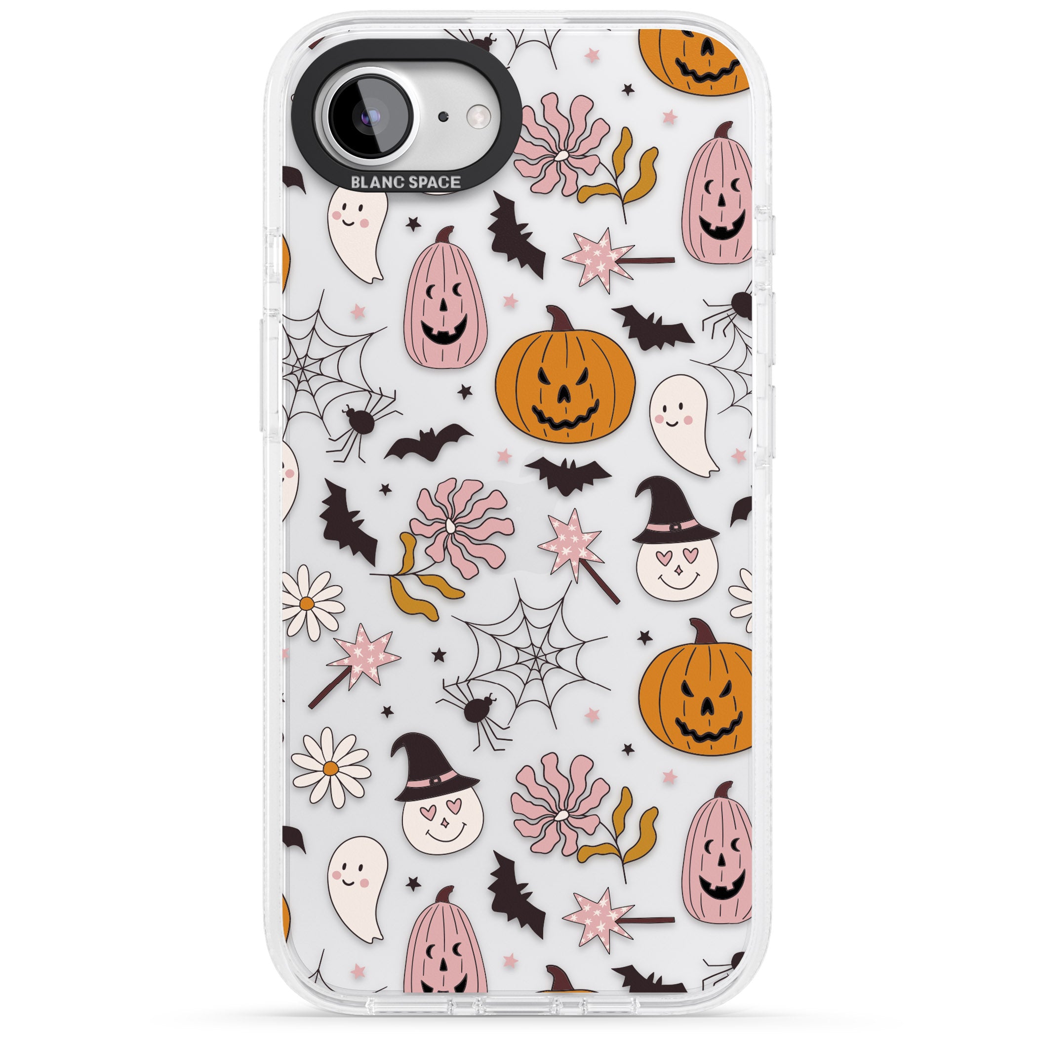 Spooky Mix iPhone 16e Clear Case Impact Air - Blanc Space