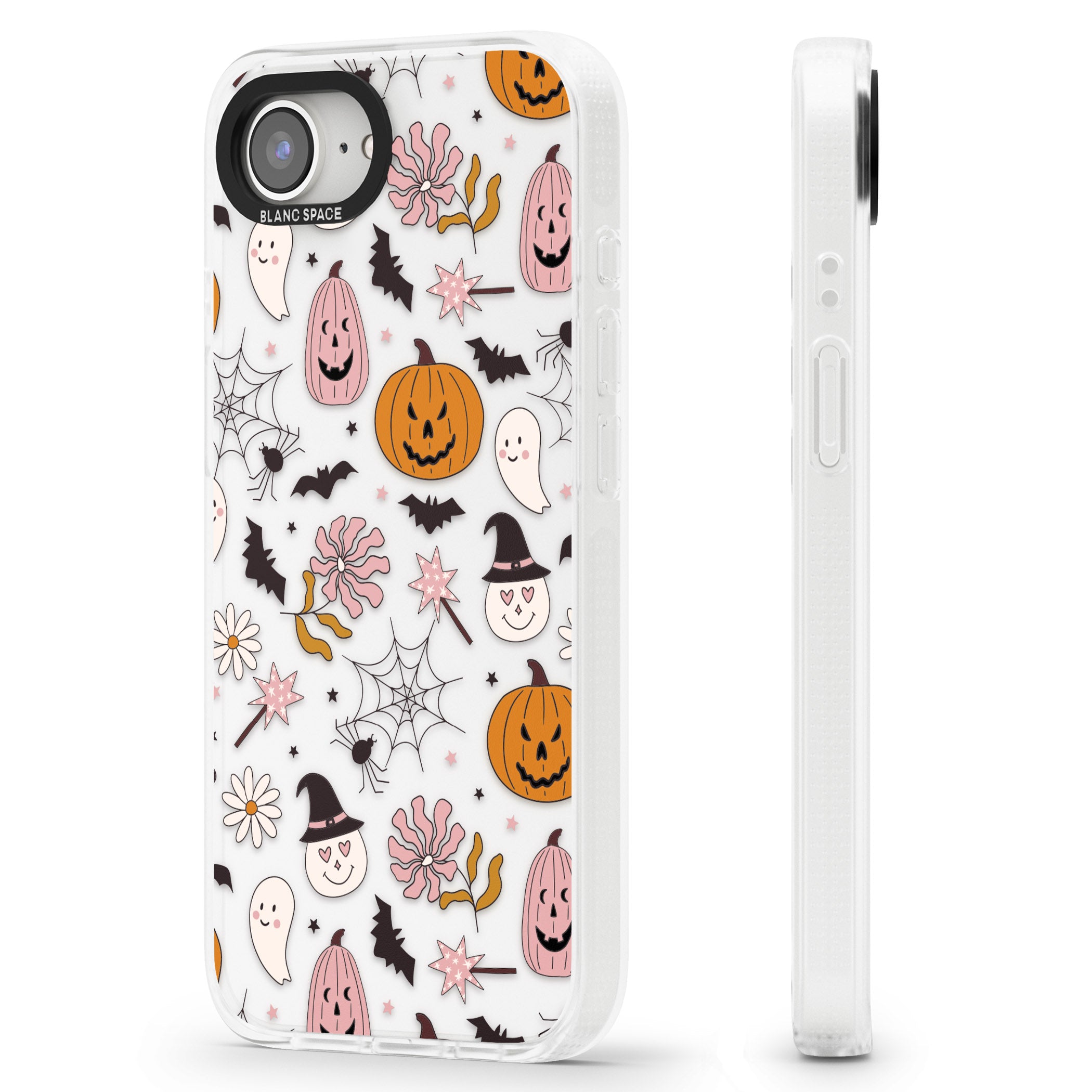 Spooky Mix iPhone 16e Clear Case Impact Air - Blanc Space
